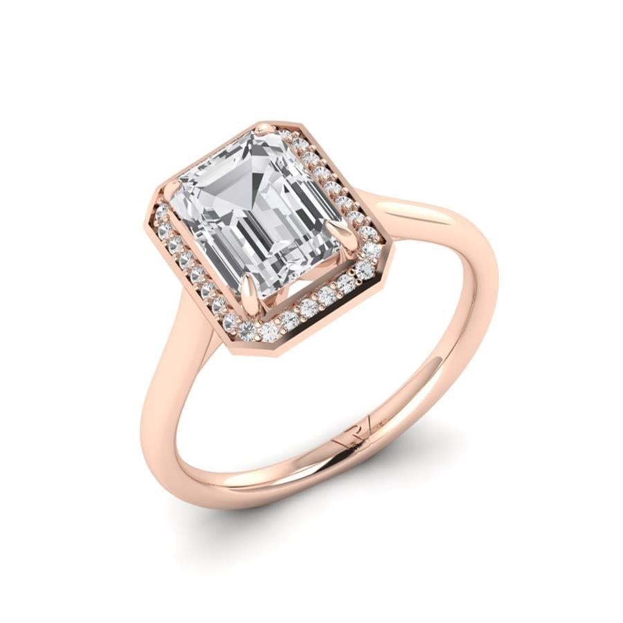 Solitaires Vélora Or Rose Oxyde de zirconium 2.10 ct
