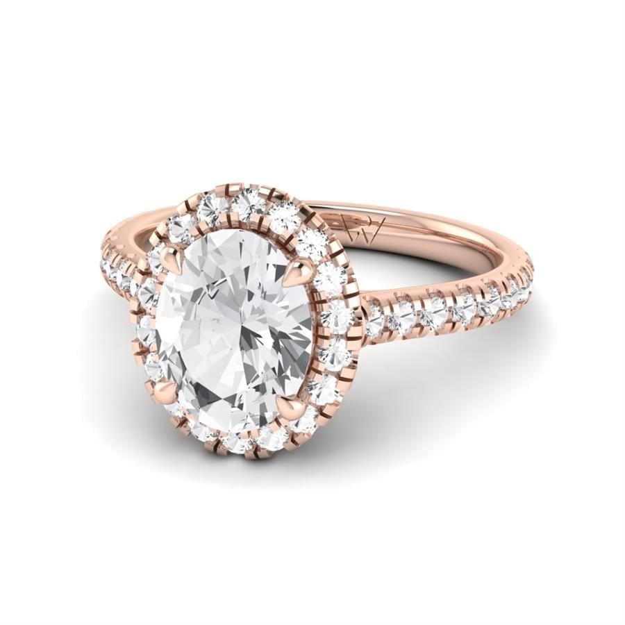 Solitaires Vélune Argent Plaqué Or Rose Oxyde de zirconium 2.55 ct