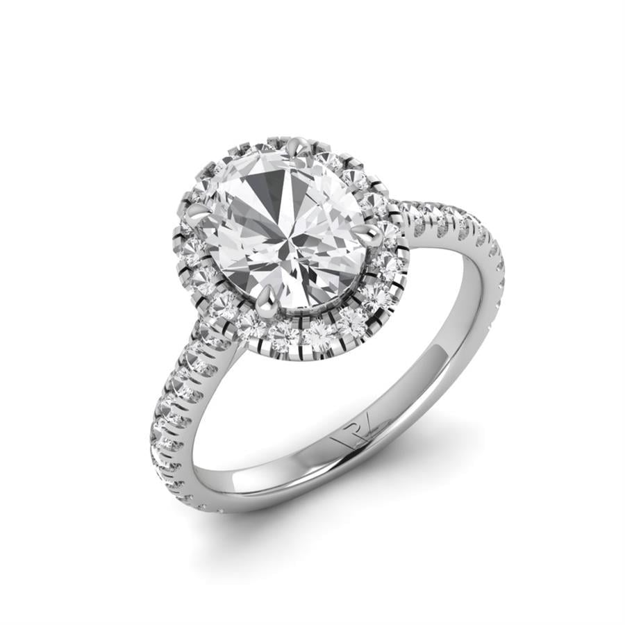 Solitaires Vélune Argent Rhodié Blanc Diamant 2.55 ct