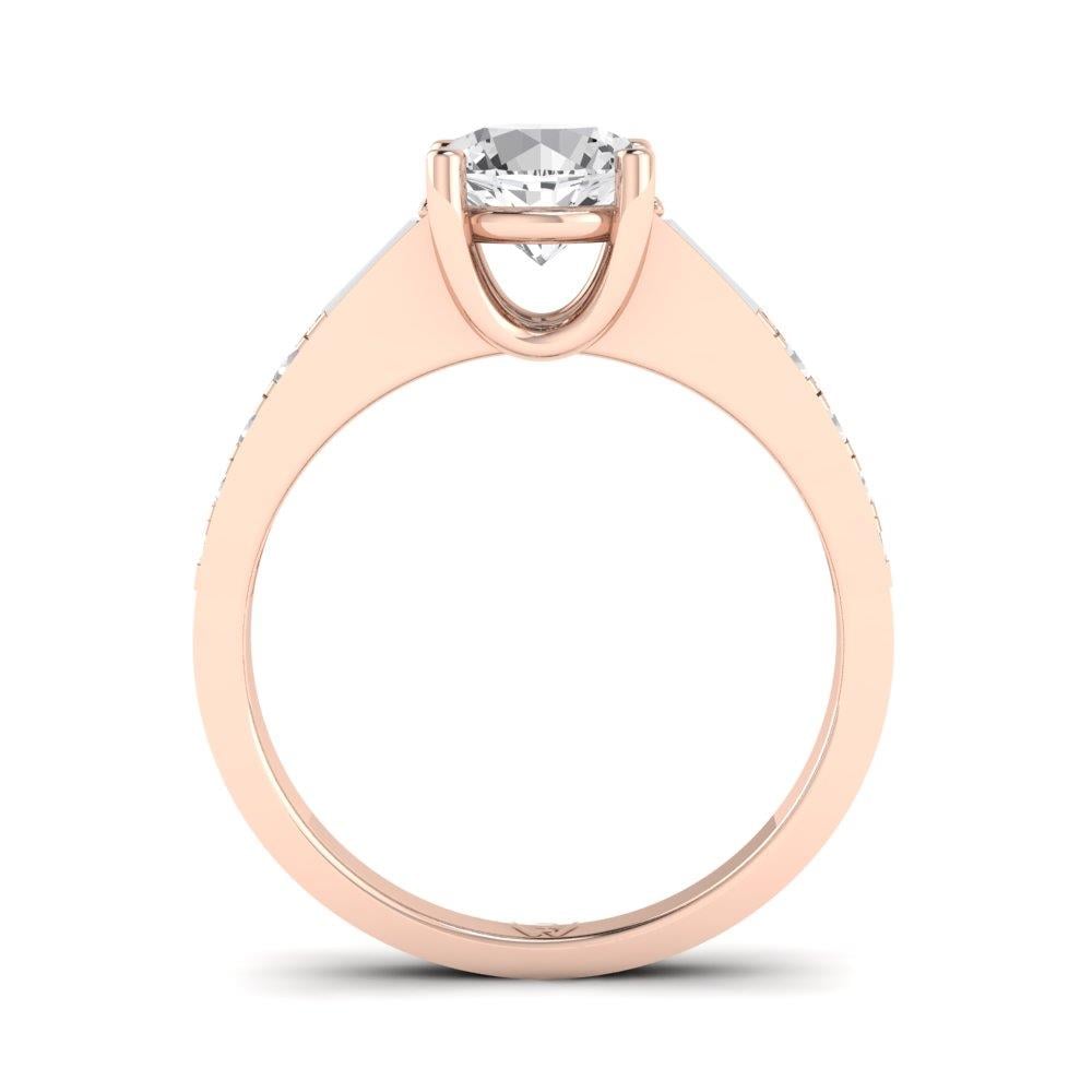 Solitaires Volonté Argent Plaqué Or Rose Oxyde de zirconium 1.2 ct