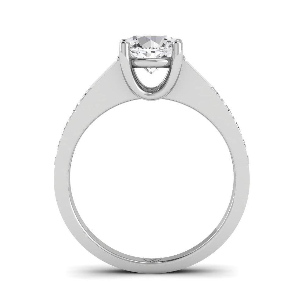 Solitaires Volonté Or Blanc Oxyde de zirconium 1.2 ct