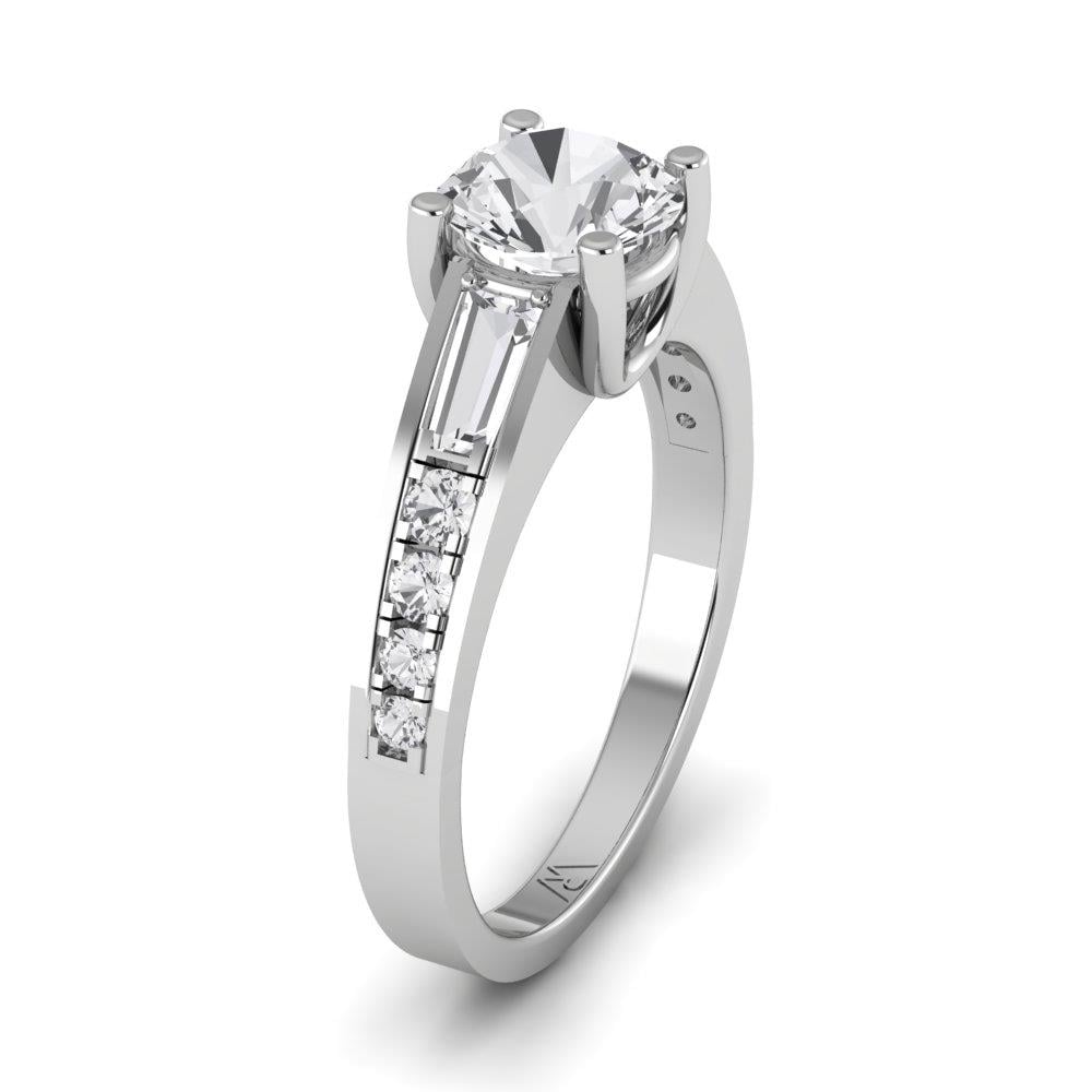 Solitaires Volonté Or Blanc Oxyde de zirconium 1.2 ct