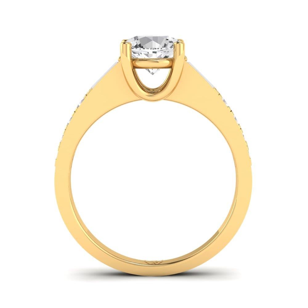 Solitaires Volonté Or Jaune Oxyde de zirconium 1.2 ct