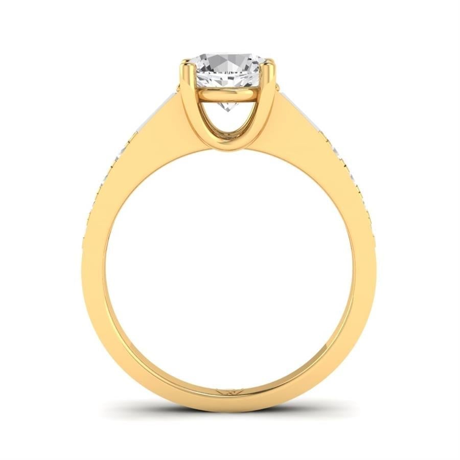 Solitaires Volonté Or Jaune Oxyde de zirconium 1.2 ct