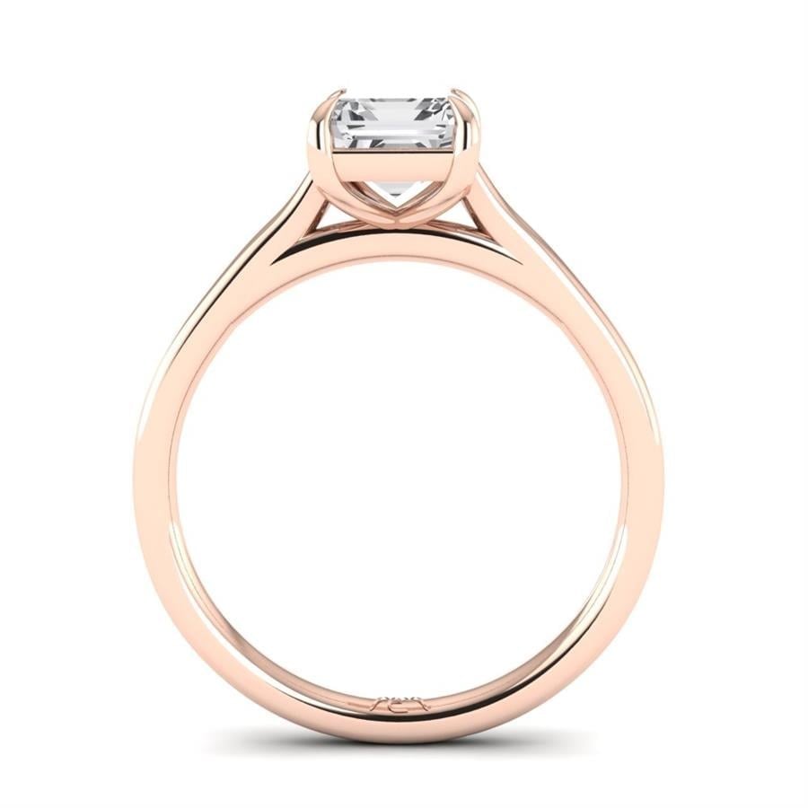 Solitaires Zyra Argent Plaqué Or Rose Diamant 2 ct