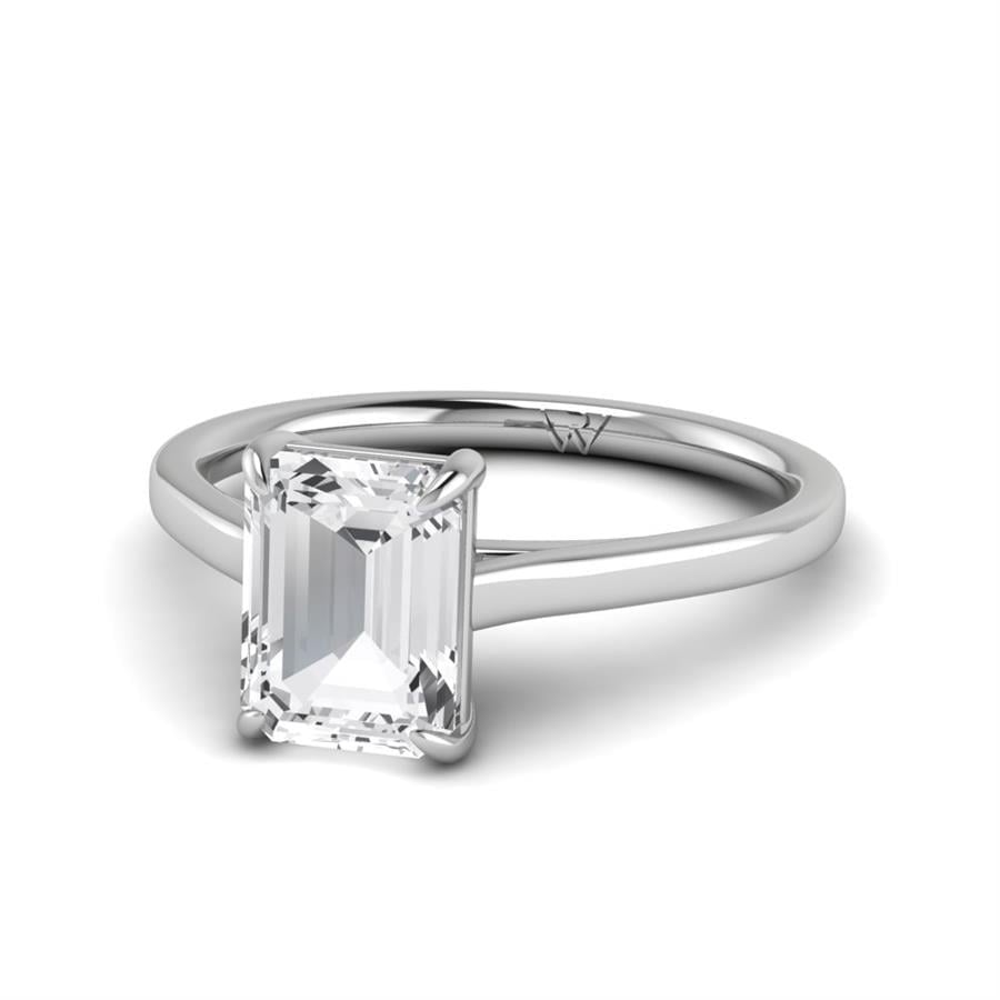 Solitaires Zyra Argent Rhodié Blanc Diamant 2 ct