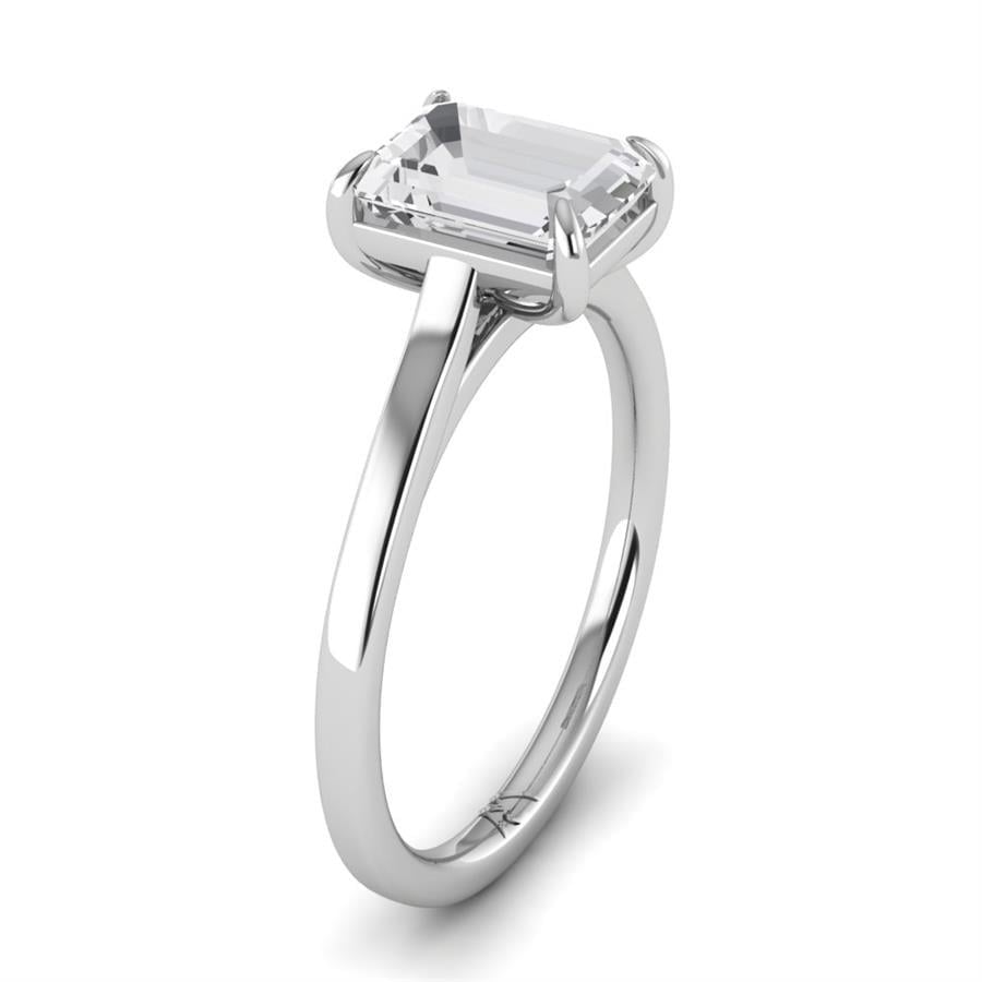 Solitaires Zyra Argent Rhodié Blanc Diamant 2 ct