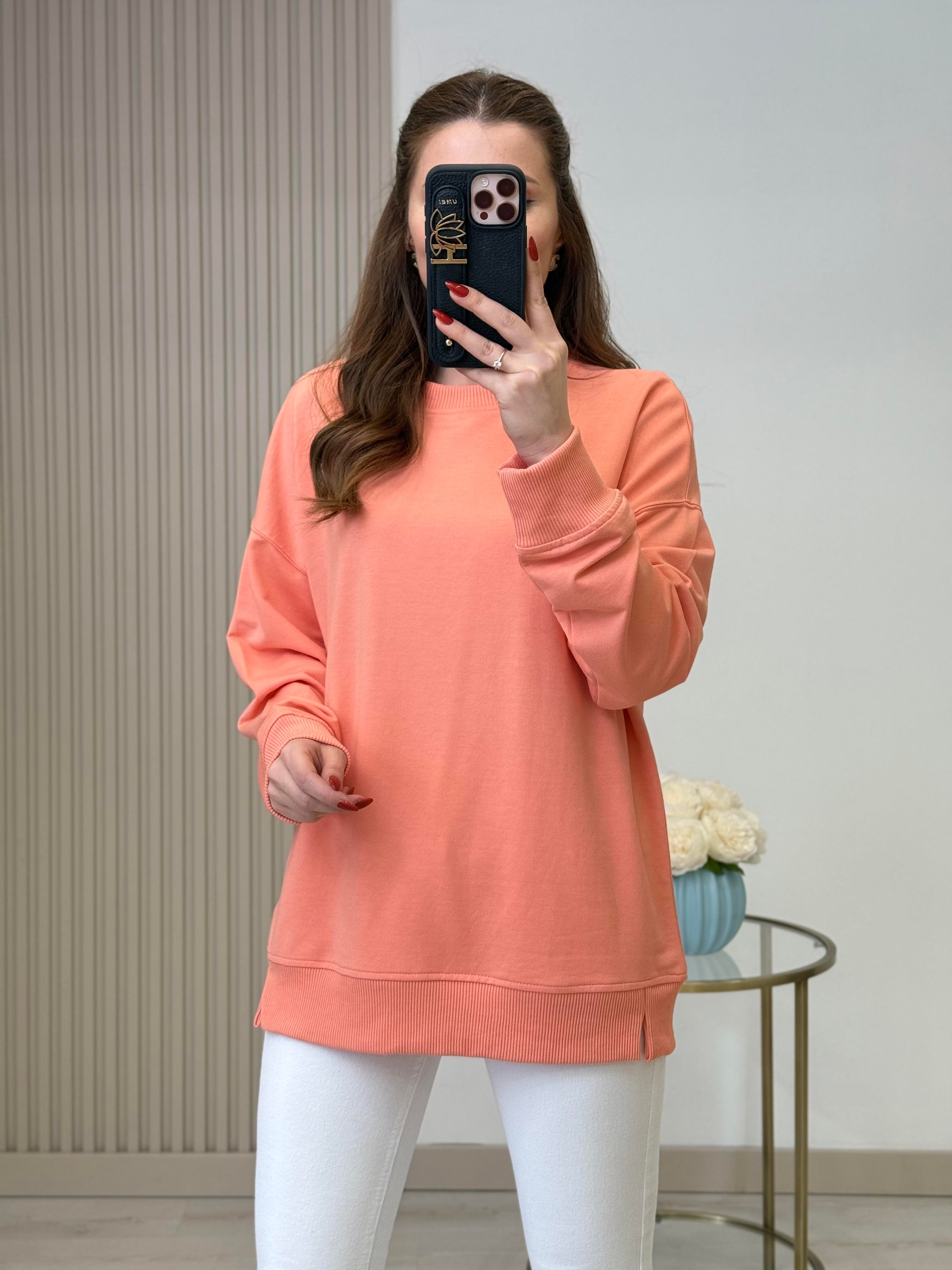 Basıc Sweatshirt Somon 