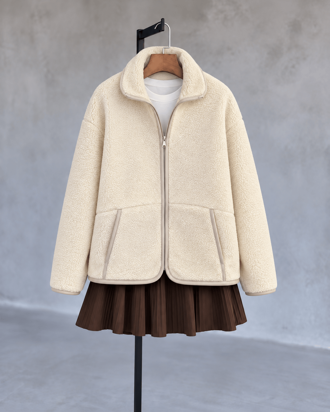 Ekru Polar Sweatshirt