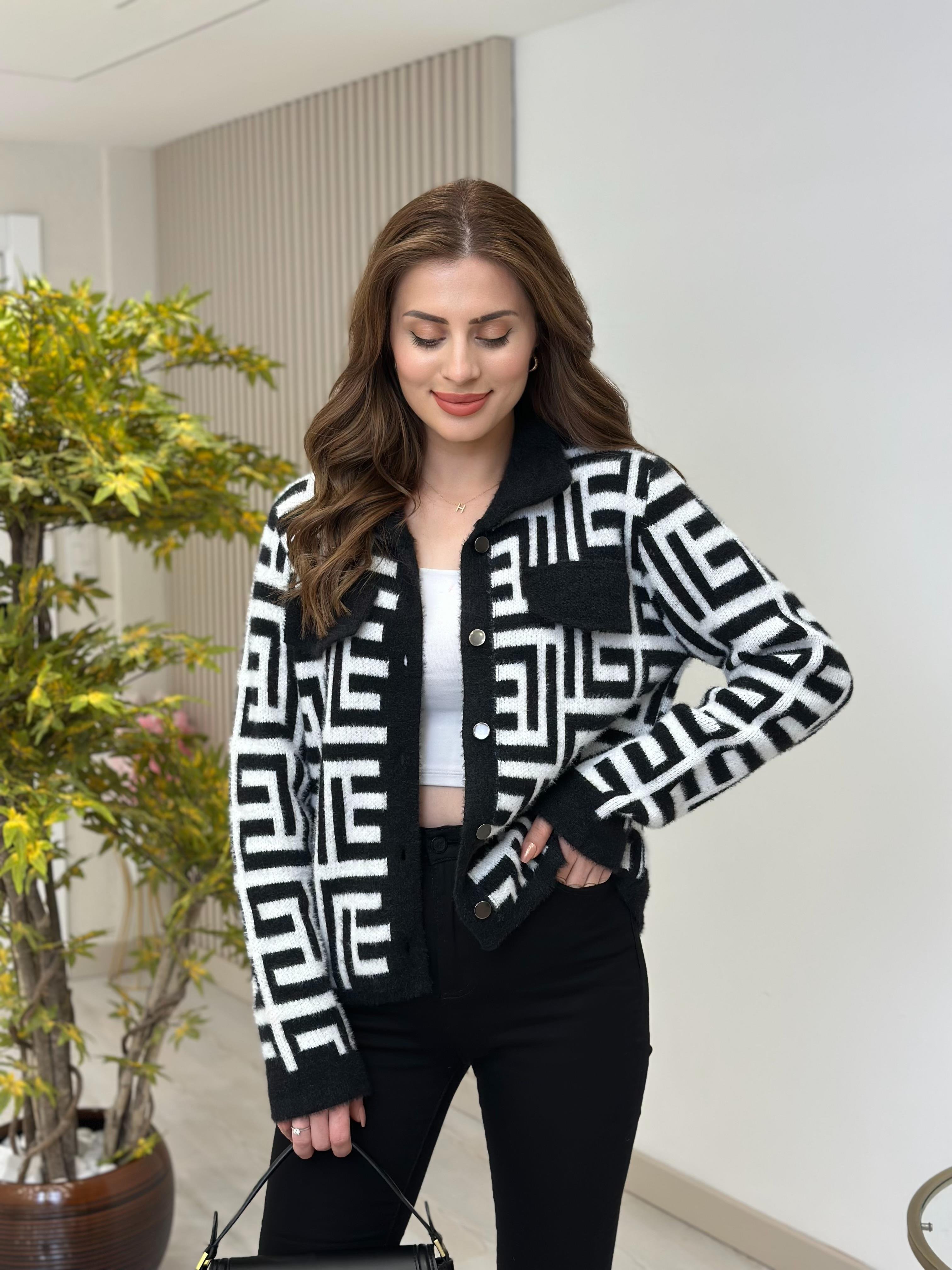 Fnd Marka Model Angora İplik Düğmeli Hırka