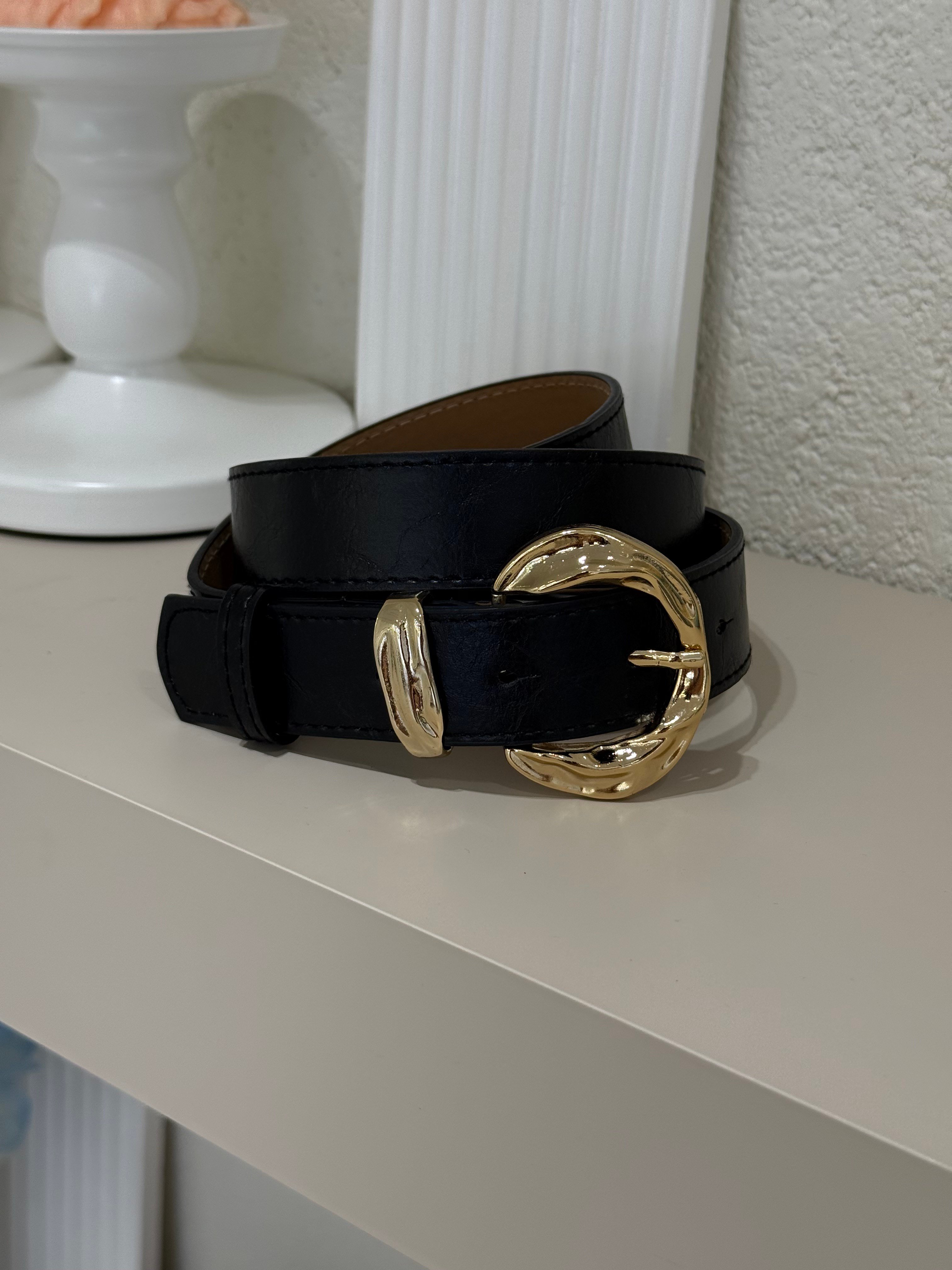 Gold Tokalı Mg Model Kemer Siyah