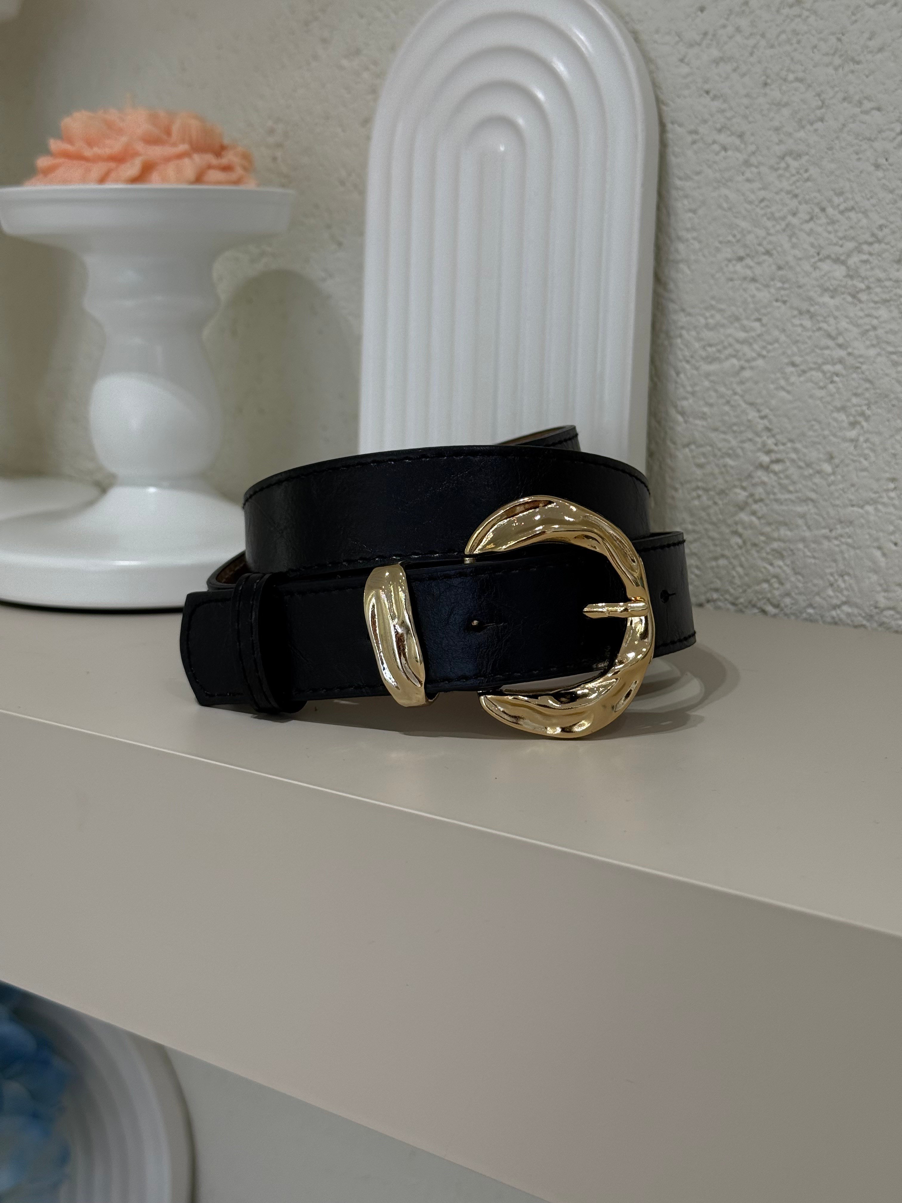 Gold Tokalı Mg Model Kemer Siyah
