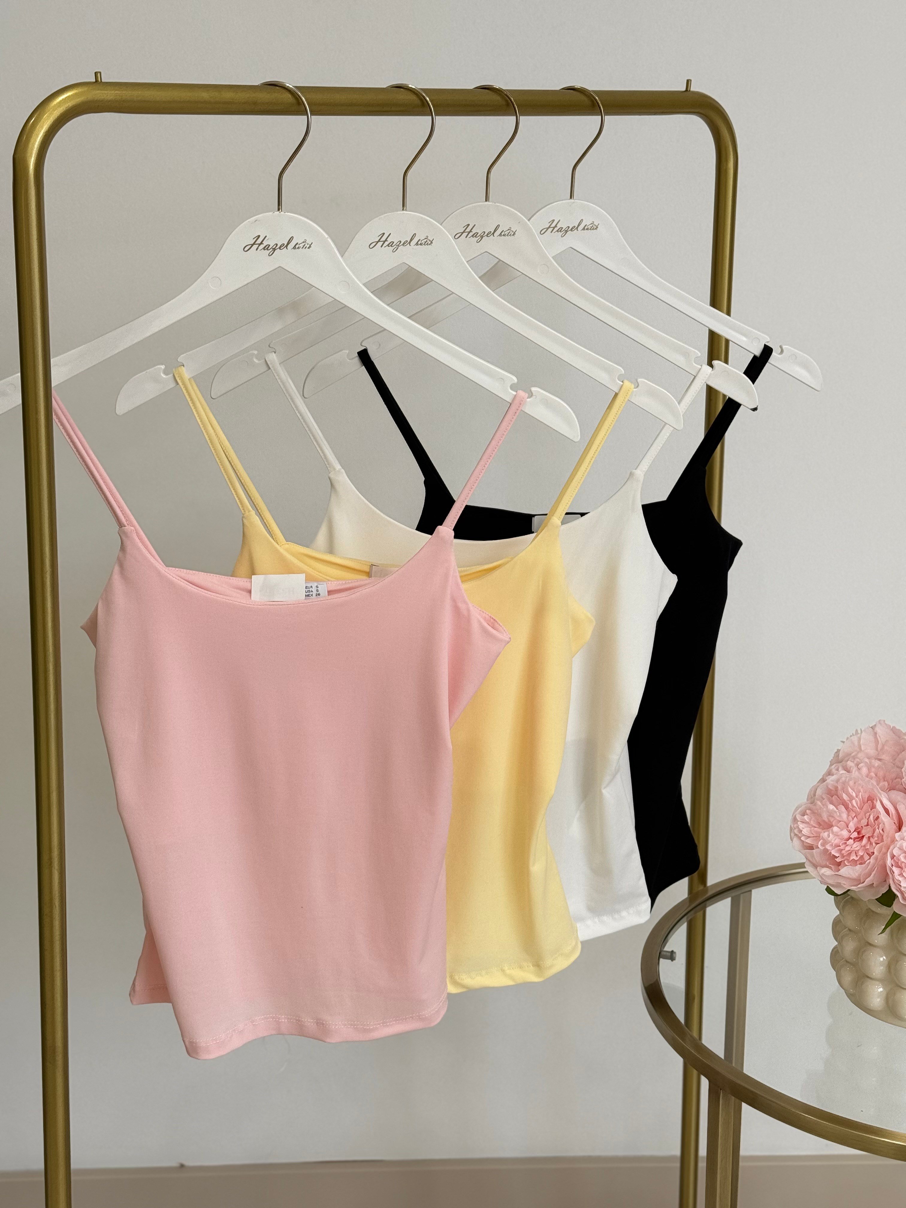 İnce Askılı İçi Astarlı Atlet Pembe