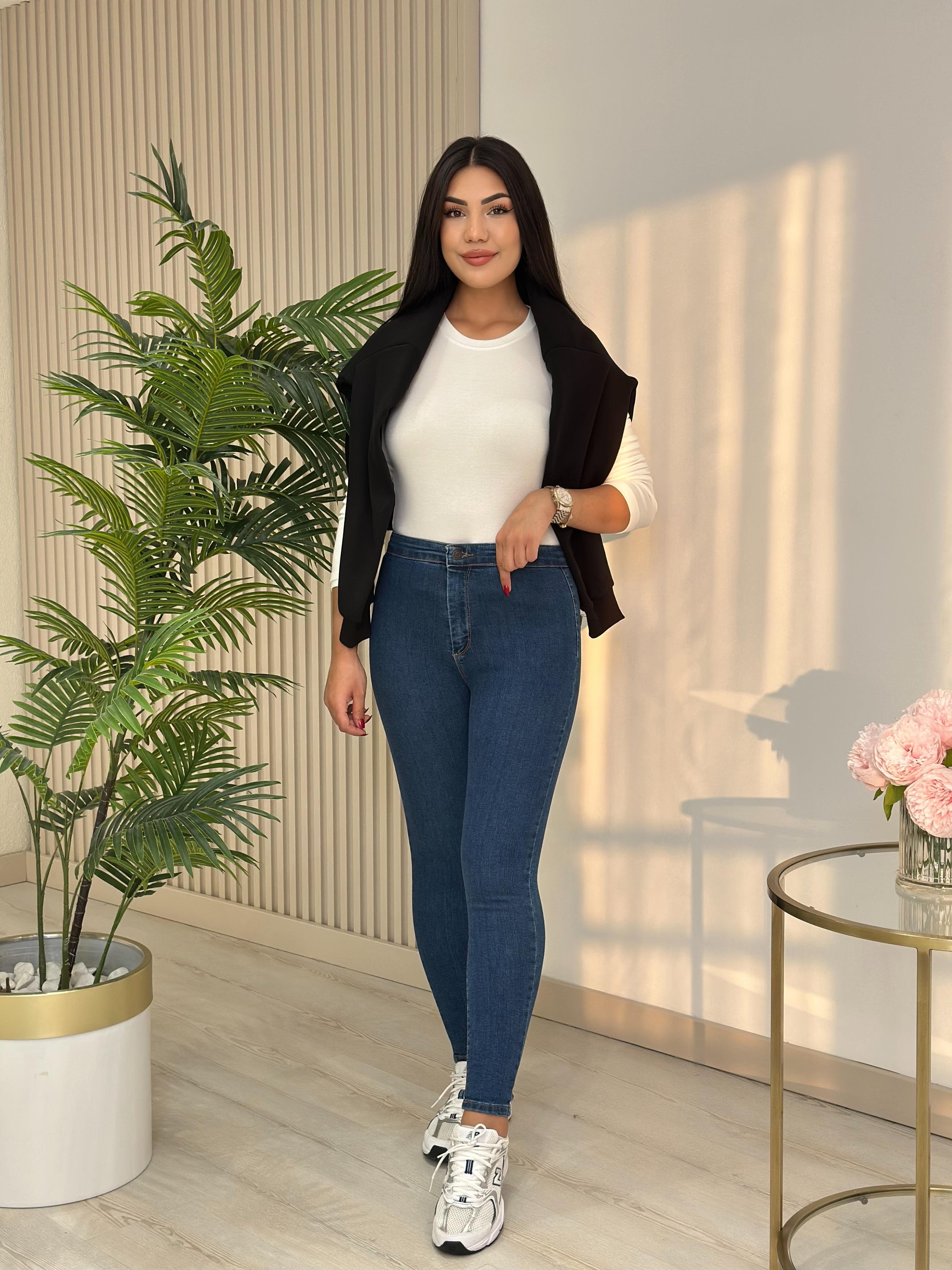 Joni Likralı Tayt Kot Mavi