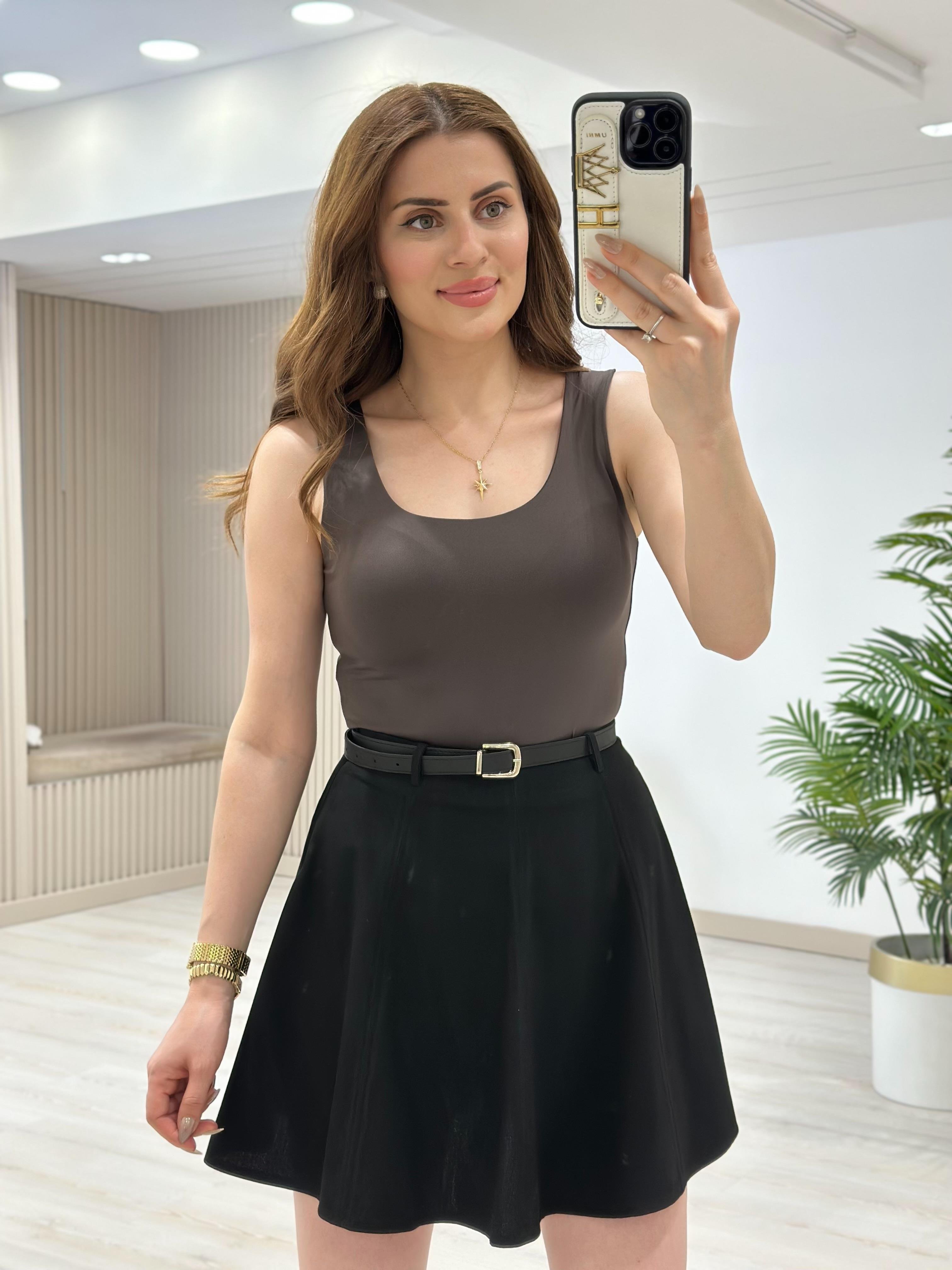 Kalın Askılı Marka Model Atlet Kahve