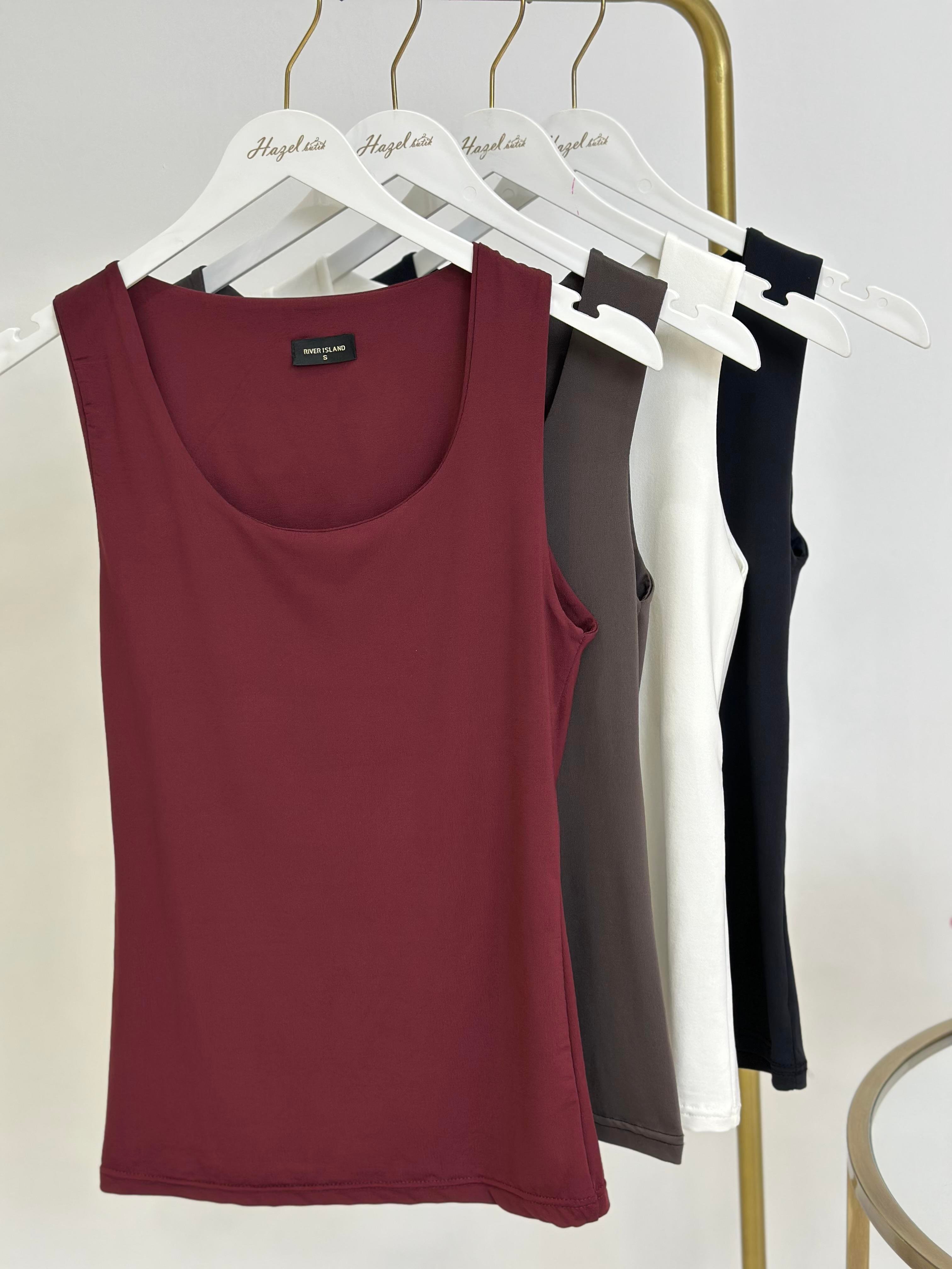 Kalın Askılı Marka Model Atlet Kahve