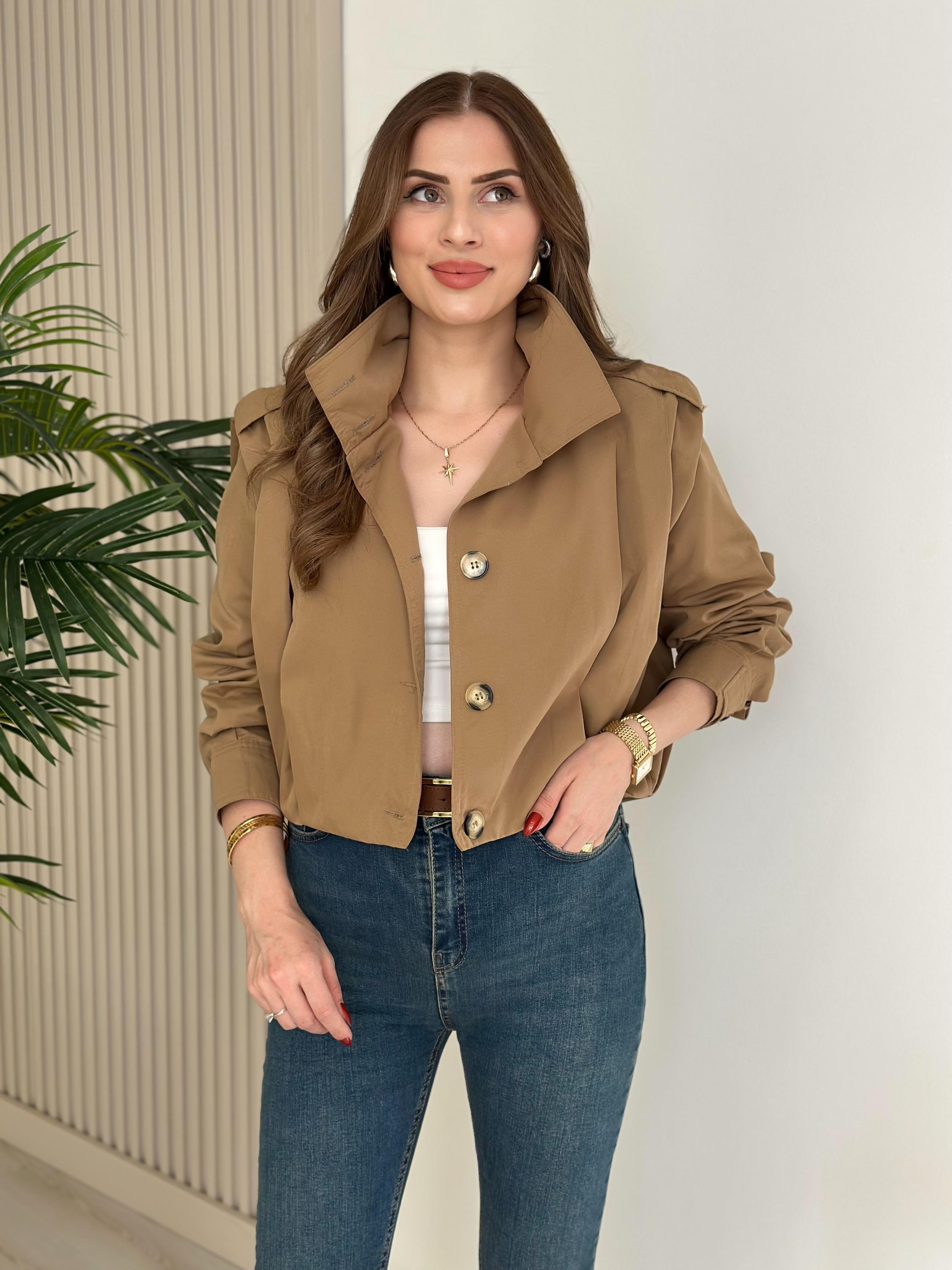 Marka Model Omuzdarı Apoletli Drapeli Trenç Camel