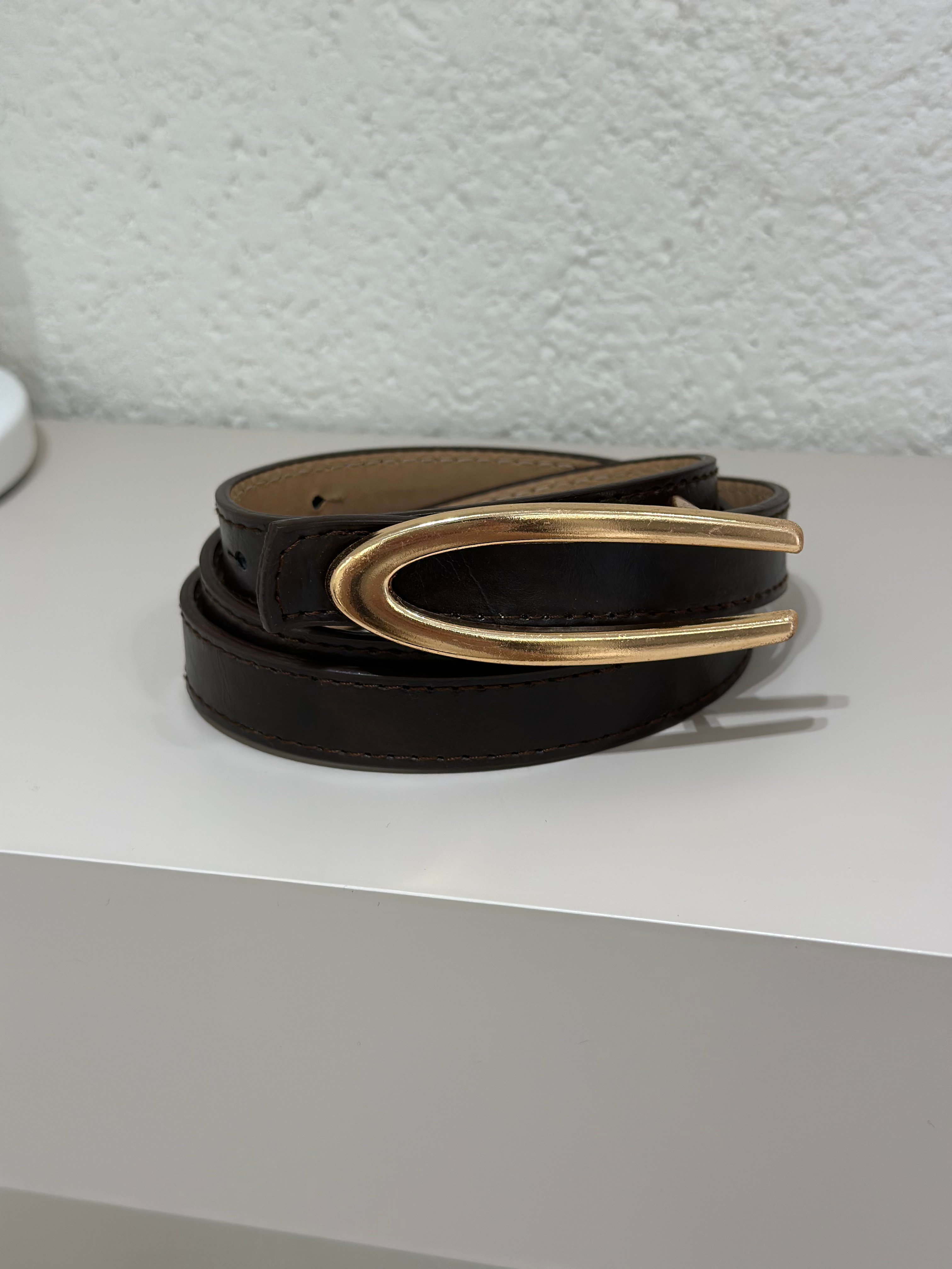 Oval Toka Gold Kemer Acı Kahve