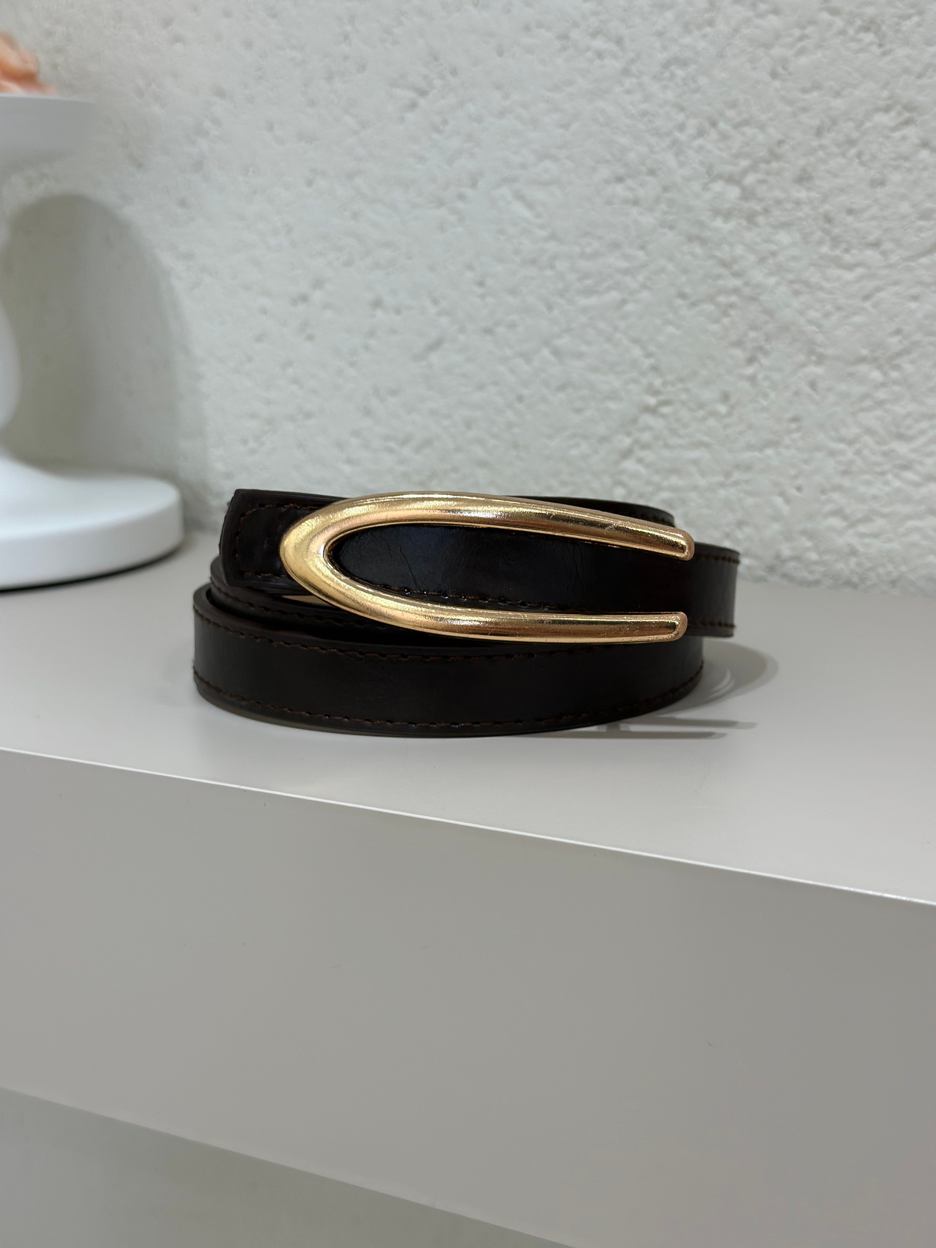 Oval Toka Gold Kemer Acı Kahve