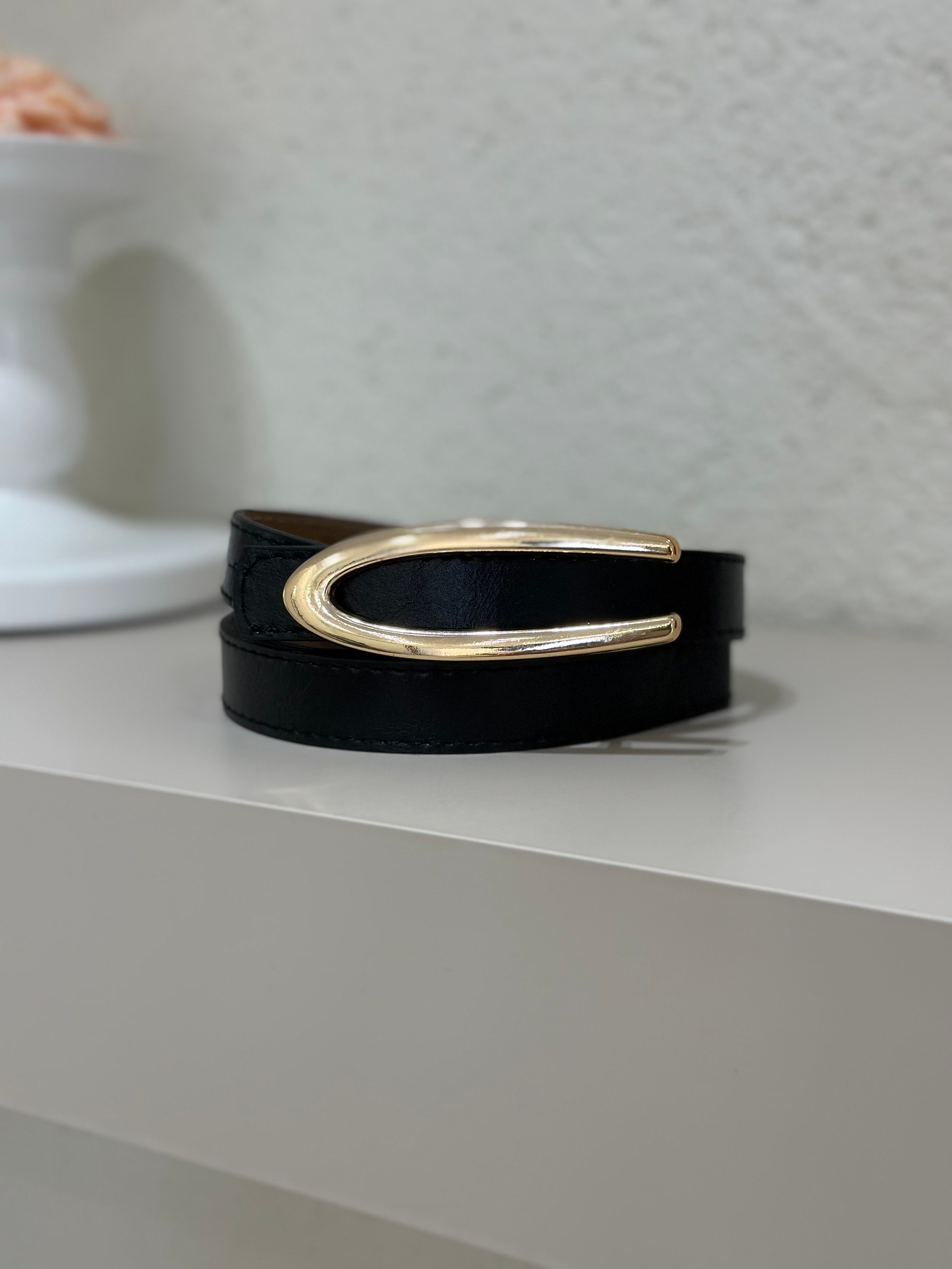 Oval Toka Gold Kemer Siyah