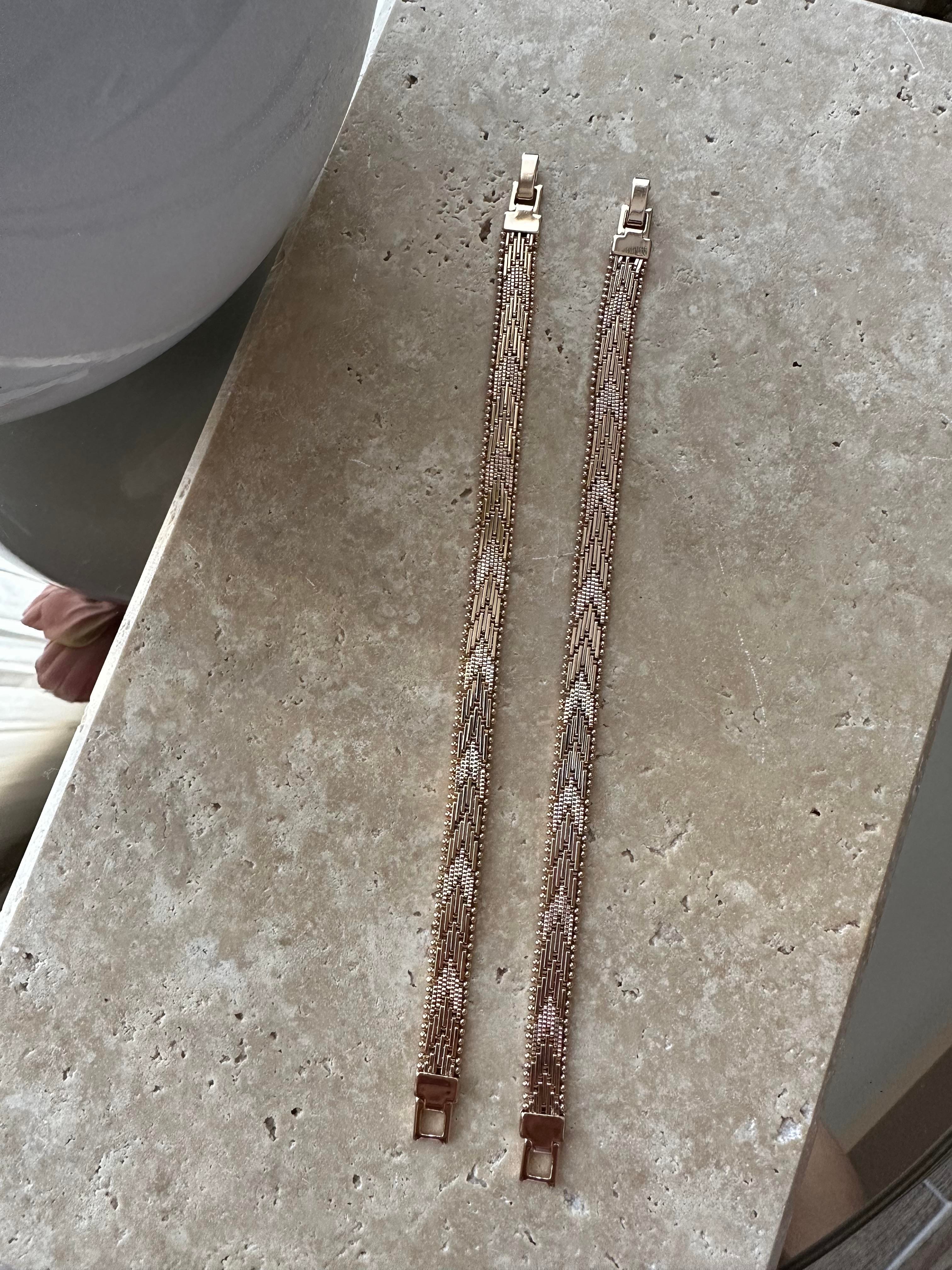 Xupıng Hasır Rose Gold İnce Bileklik 