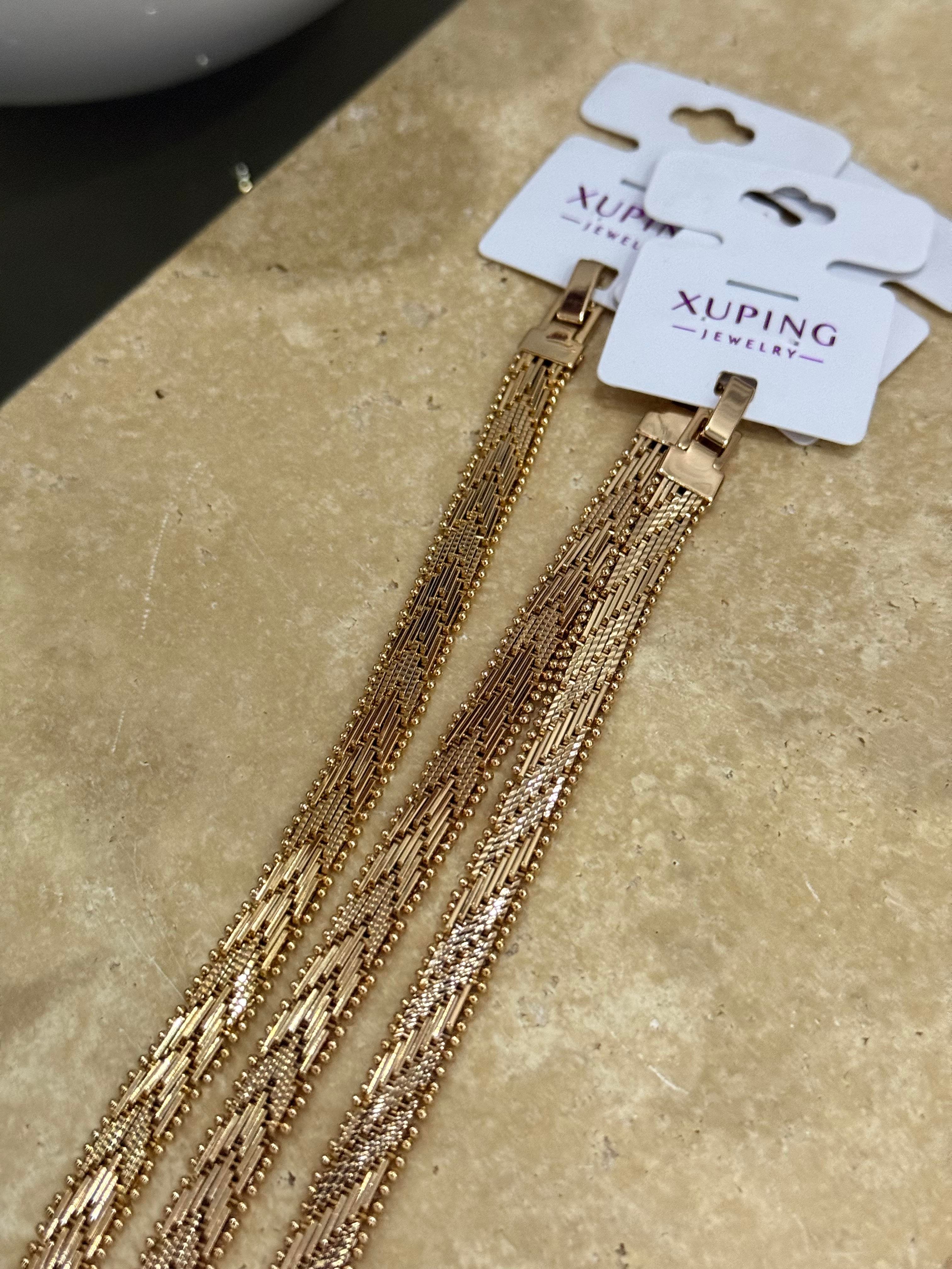 Xupıng Hasır Rose Gold İnce Bileklik 