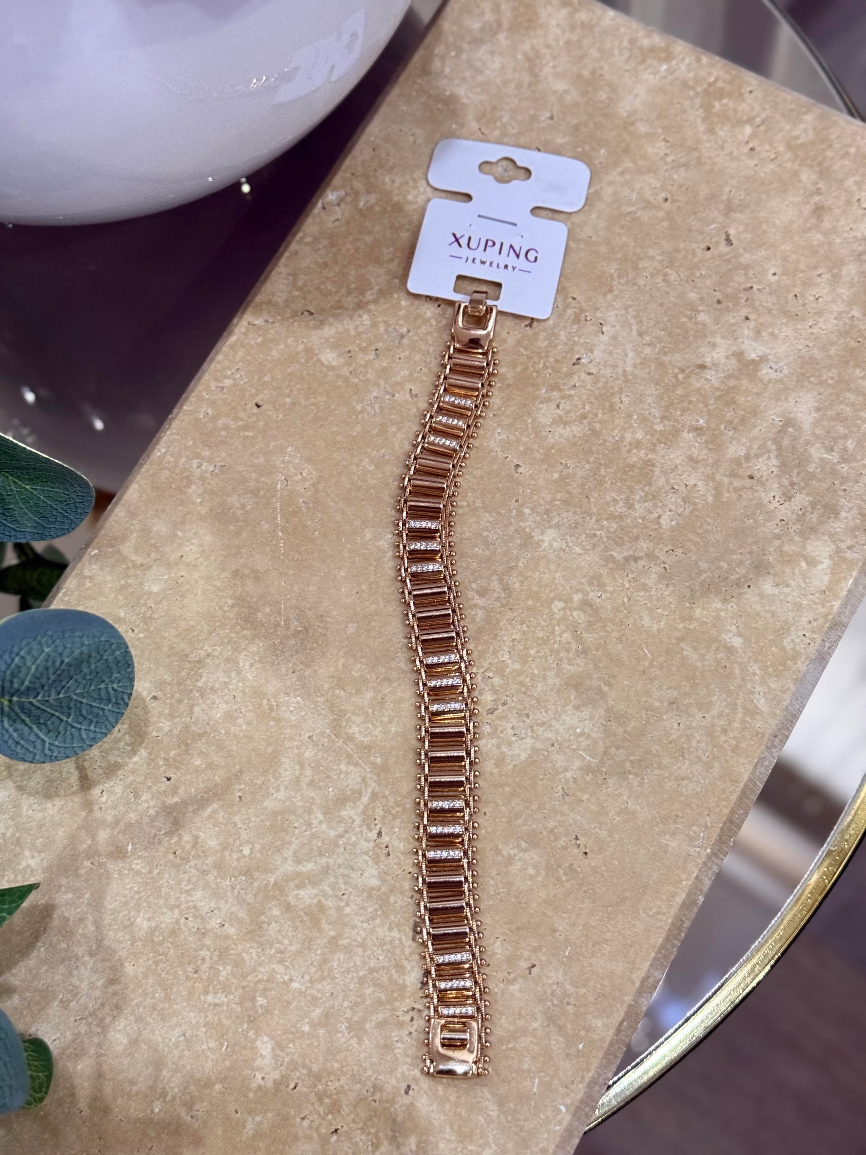 Xupıng Merdiven Rose Gold Kalın Bileklik 