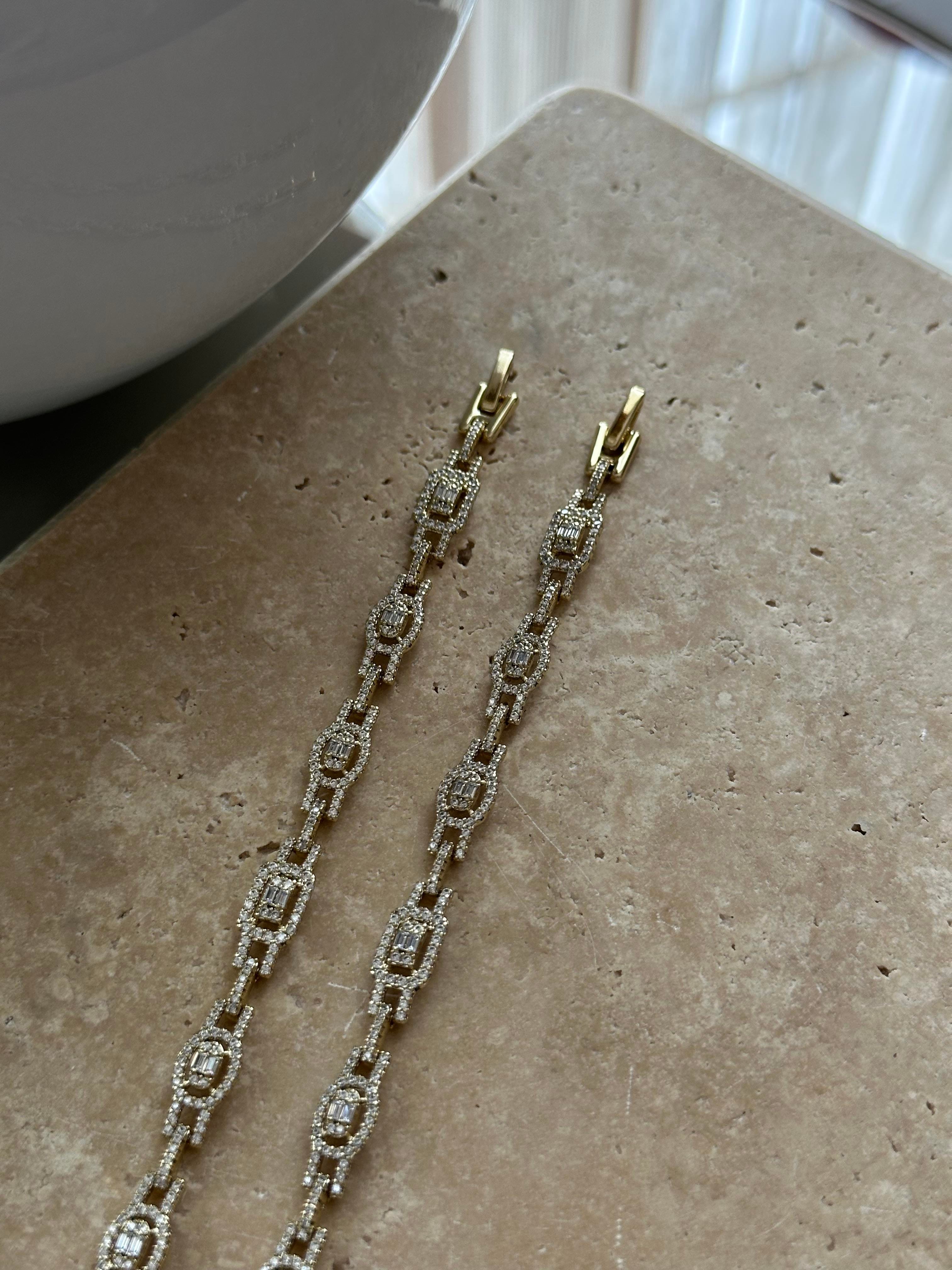 Xupıng Taşlı Bileklik Gold