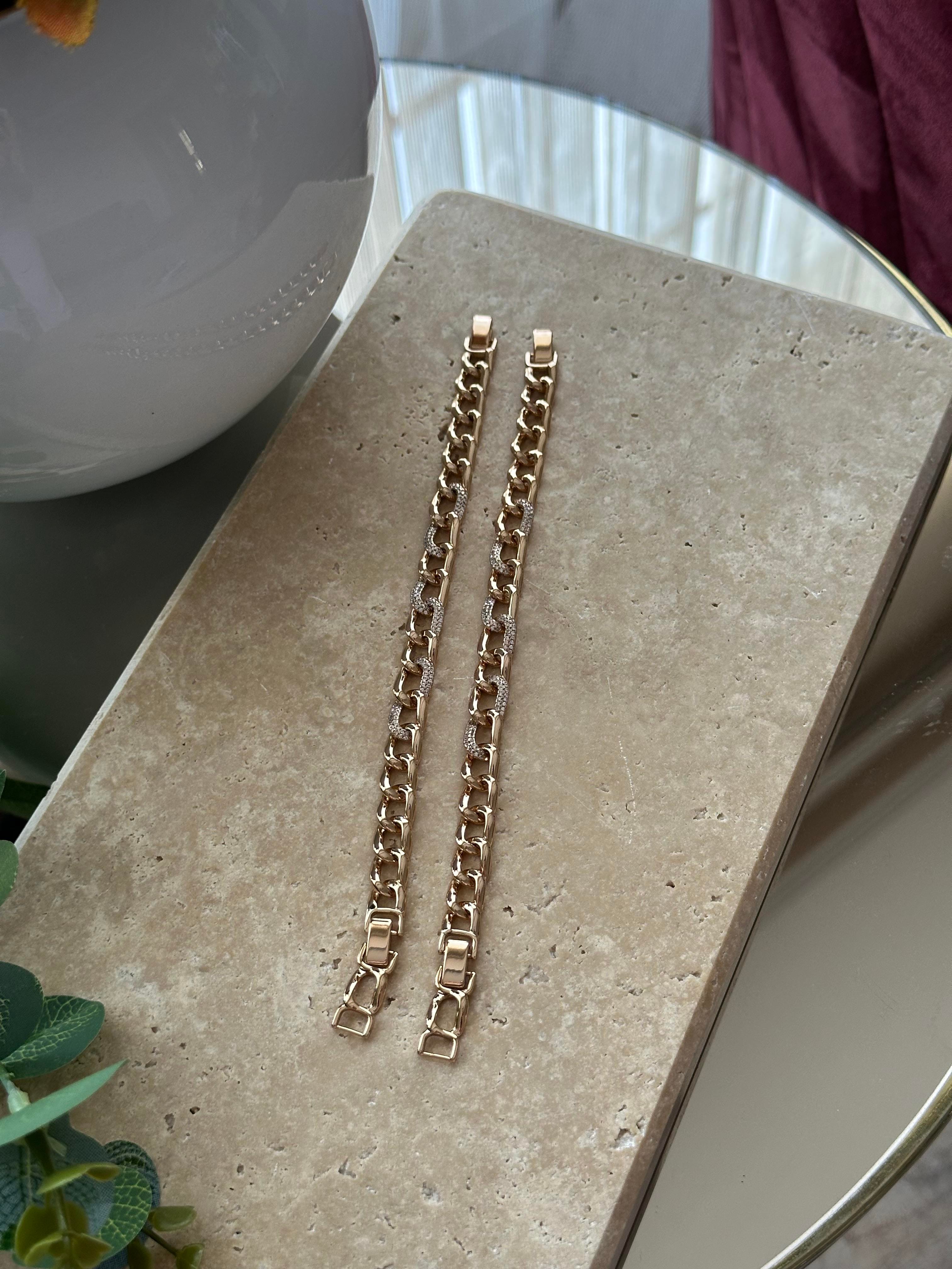 Xupıng Taşlı Halka Geçmeli Bileklik Rose Gold