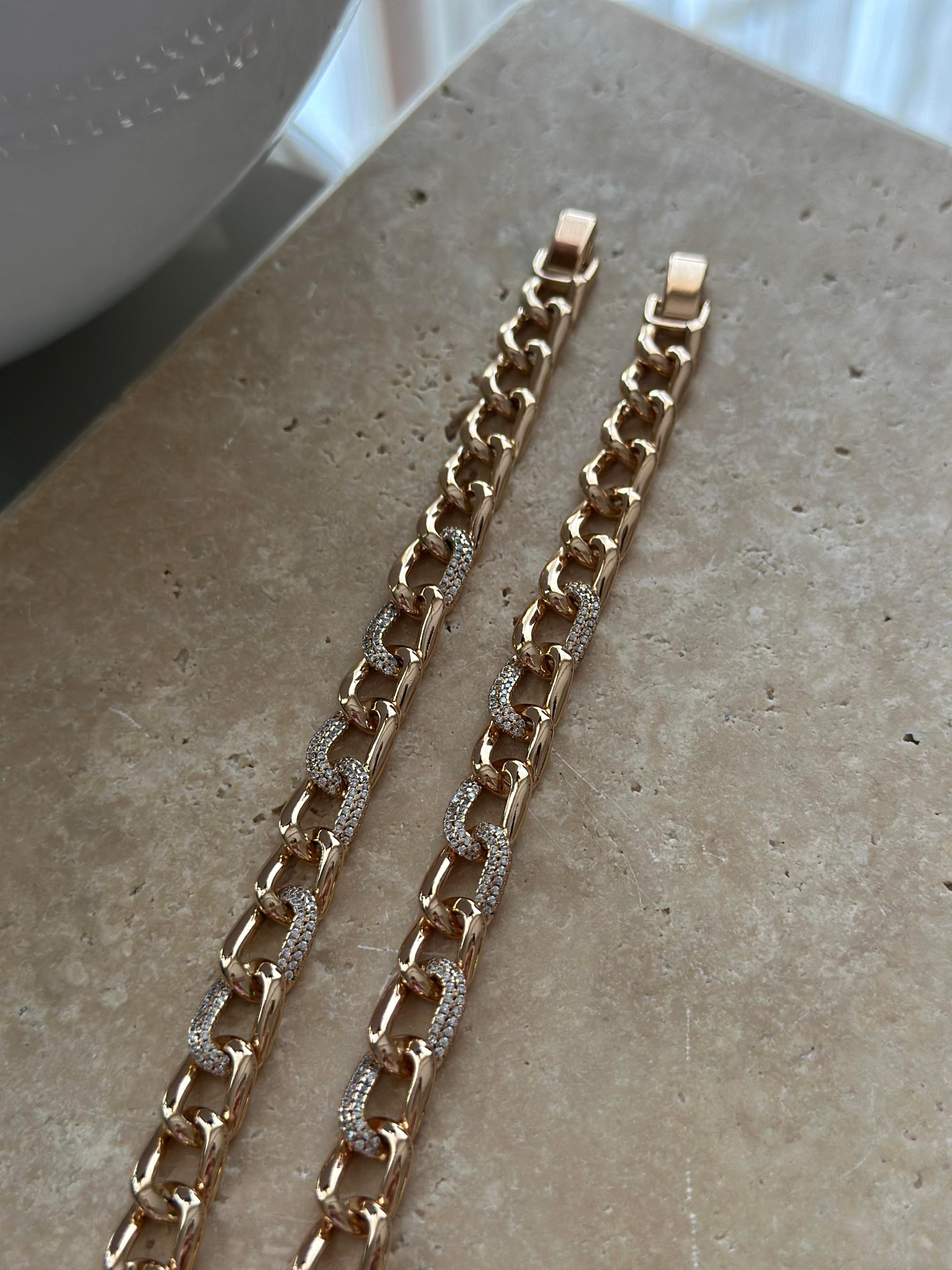 Xupıng Taşlı Halka Geçmeli Bileklik Rose Gold