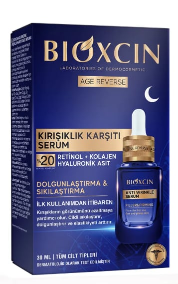 Bioxcin Age Reverse Kırışıklık Karşıtı Serum 30 ML - %20 Retinol, Kolajen Dolgunluk, Sıkılık