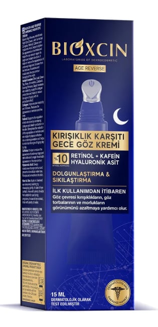 Bioxcin Age Reverse Kırışıklık Karşıtı Göz Kremi 15 ML - %10 Retinol, Kafein, Dolgunluk, Sıkılık