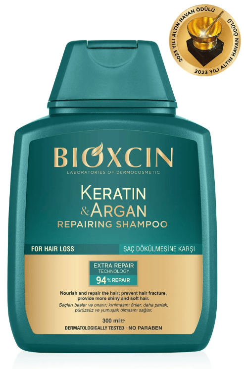 Bioxcin Keratin & Argan Onarıcı Bakım Şampuan 300 ml - Yıpranmış Ve Hassas Saçlar