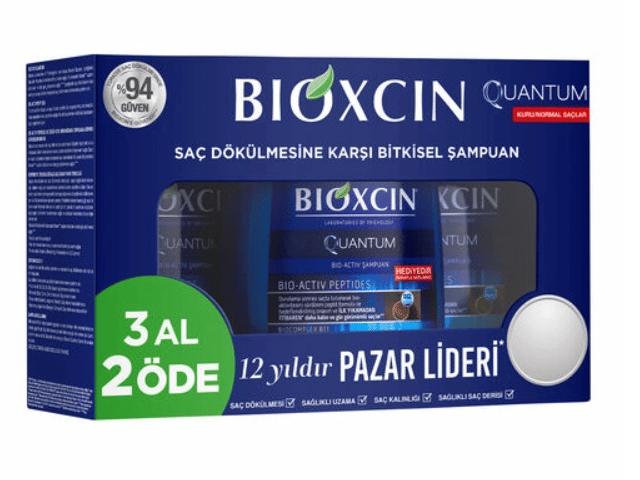 Bioxcin Quantum Şampuan 3al 2öde (Kuru-Normal Saçlar)
