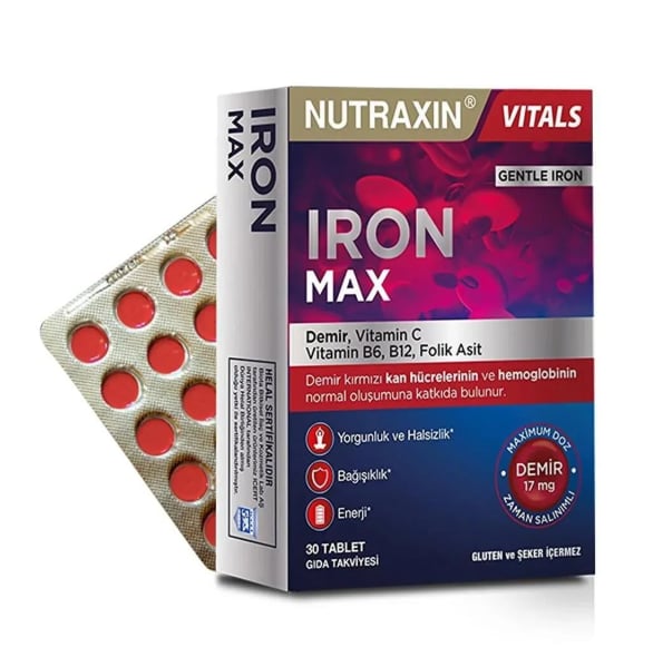 Nutraxin Iron Max 17 Mg 30 Tablet