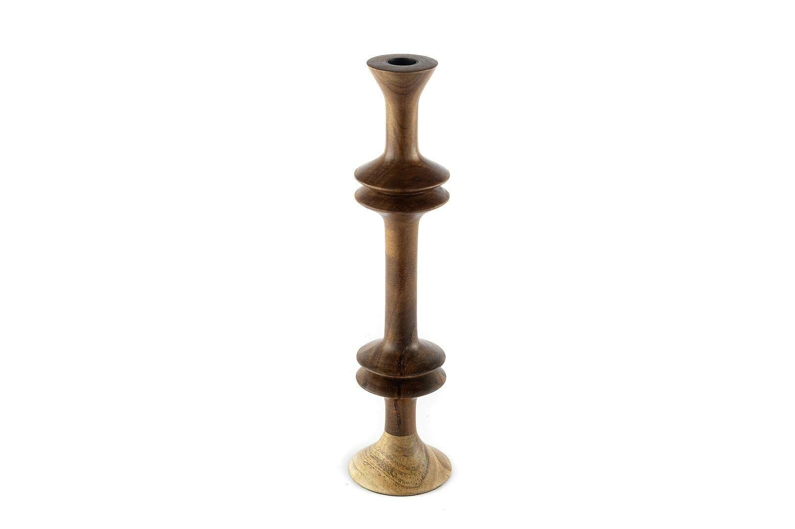 Ahşap sütun mumluk 10*37 cm