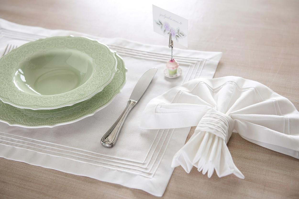 Amerikan Servis Nervür Dikişli 2li Paket 35*50 Beyaz