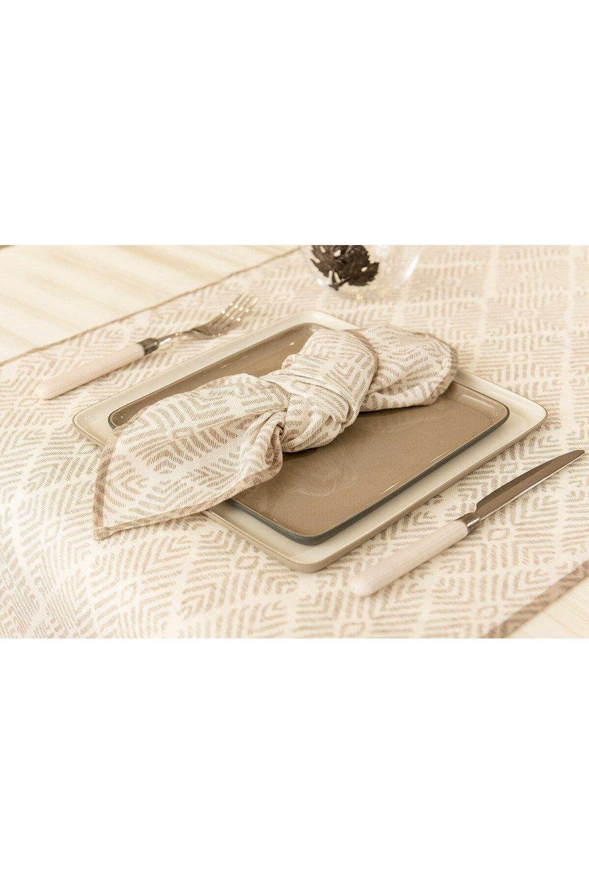 Baskılı Peçete 4'lü Paket Vega 45*45 Cm bej