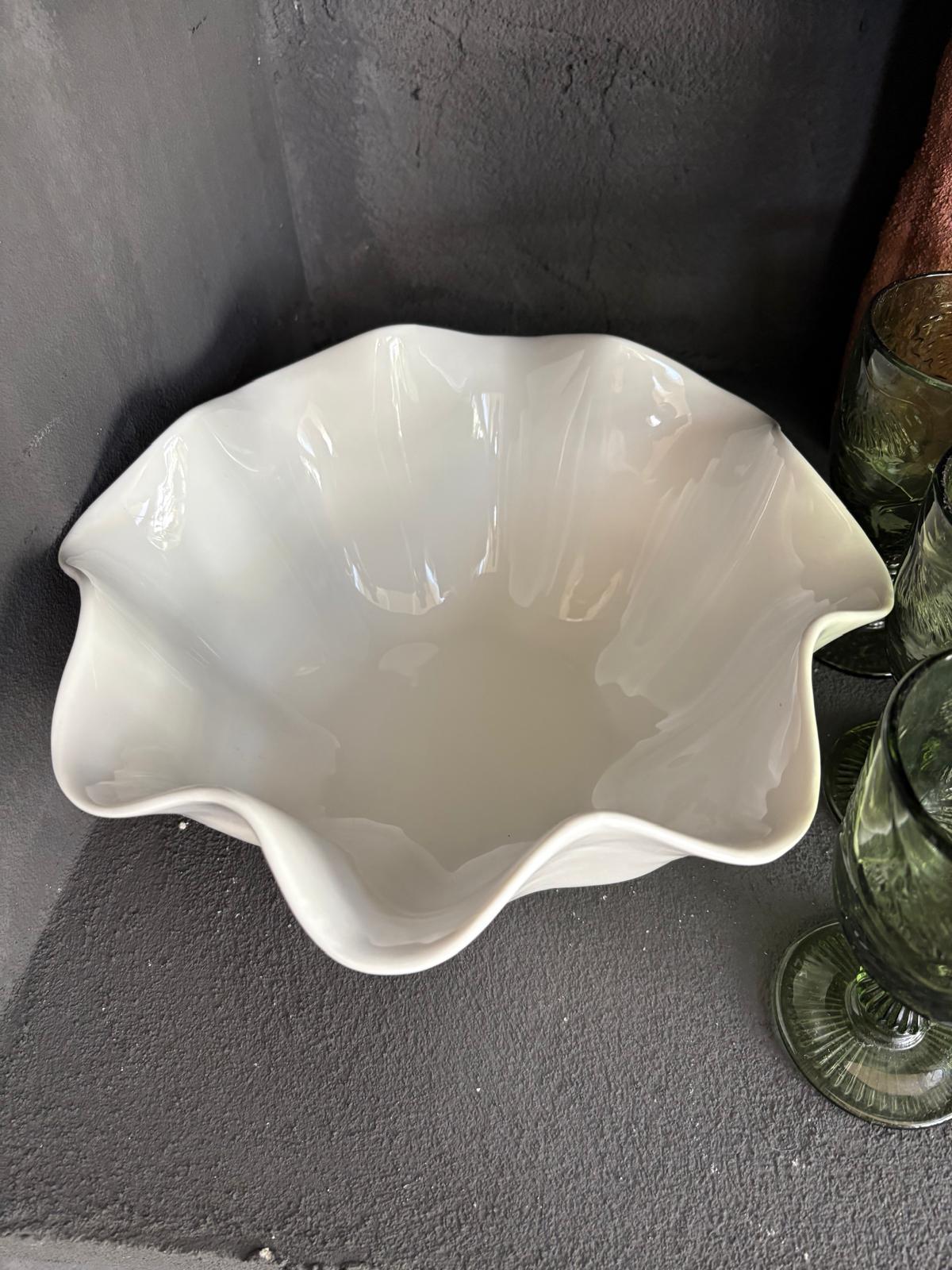 Beyaz Porselen Kase 37x15cm