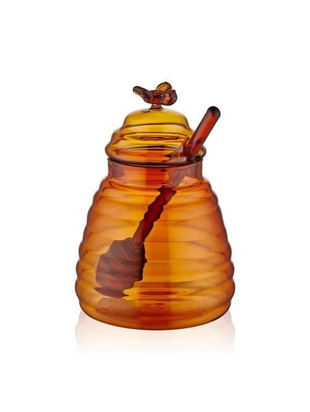Cam Bal Kavanozu Amber 13 Cm