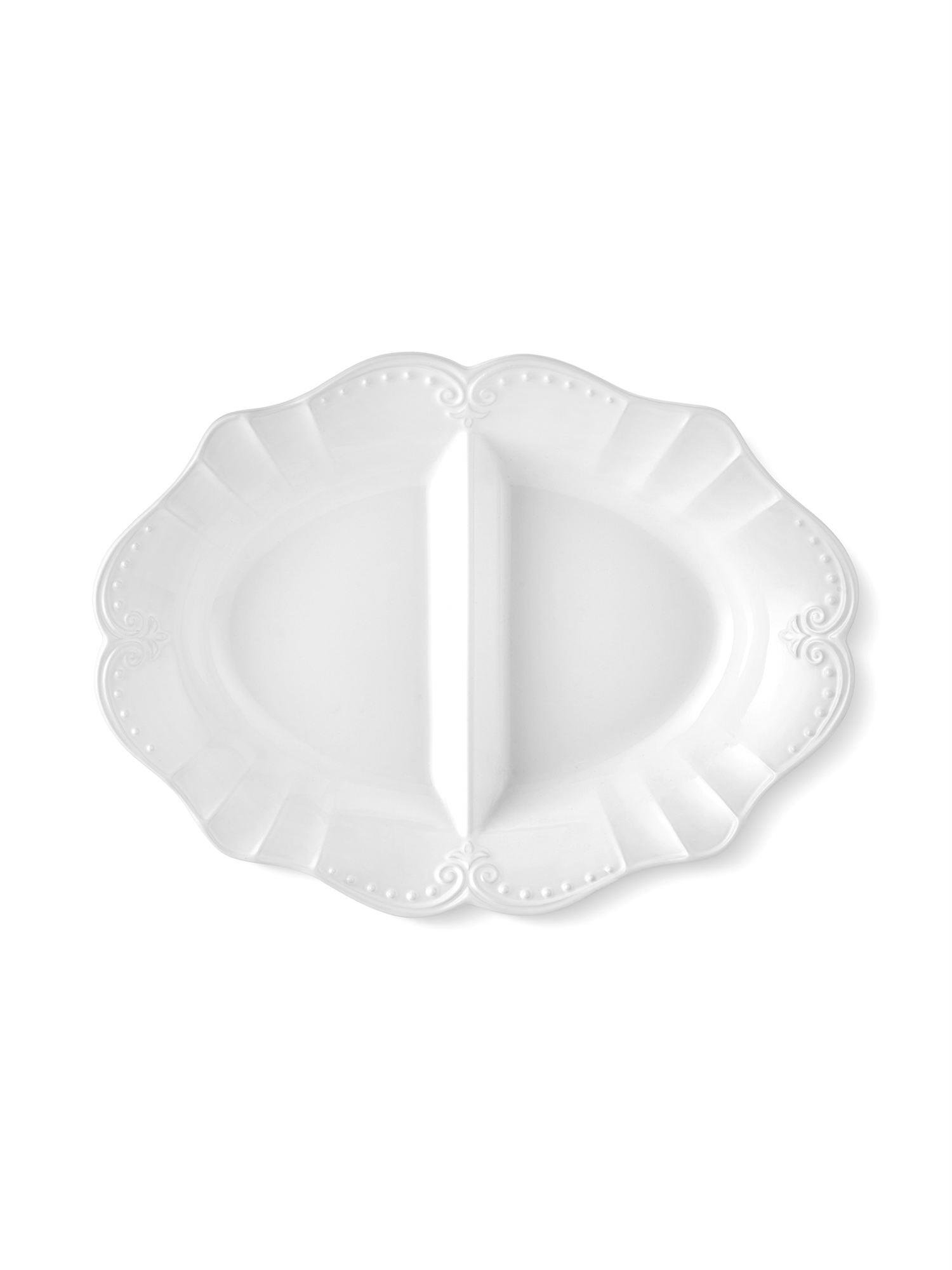Grande Servis Tabağı Beyaz 41x32 cm