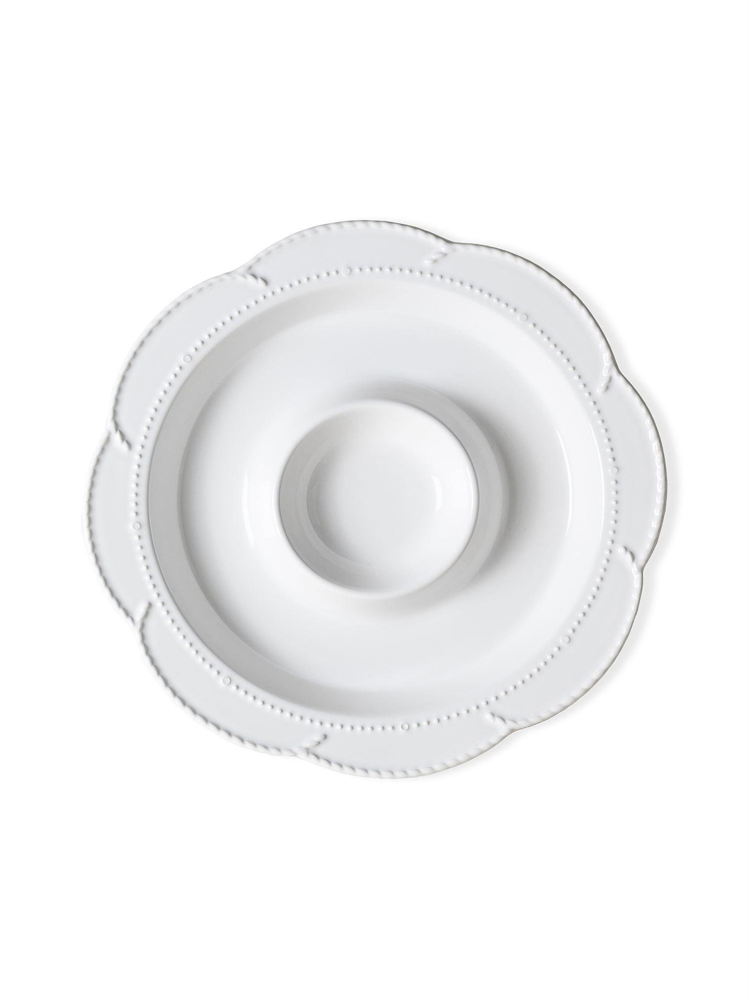 Grande Servis Tabağı Bölmeli Beyaz 39 cm