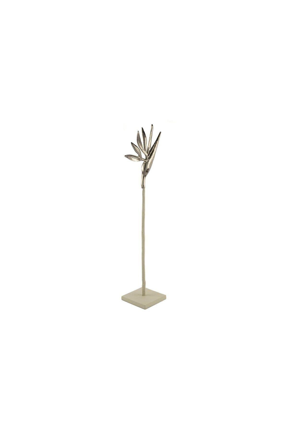Metal krem ayaklı dekoratif obje 13*13*69 cm