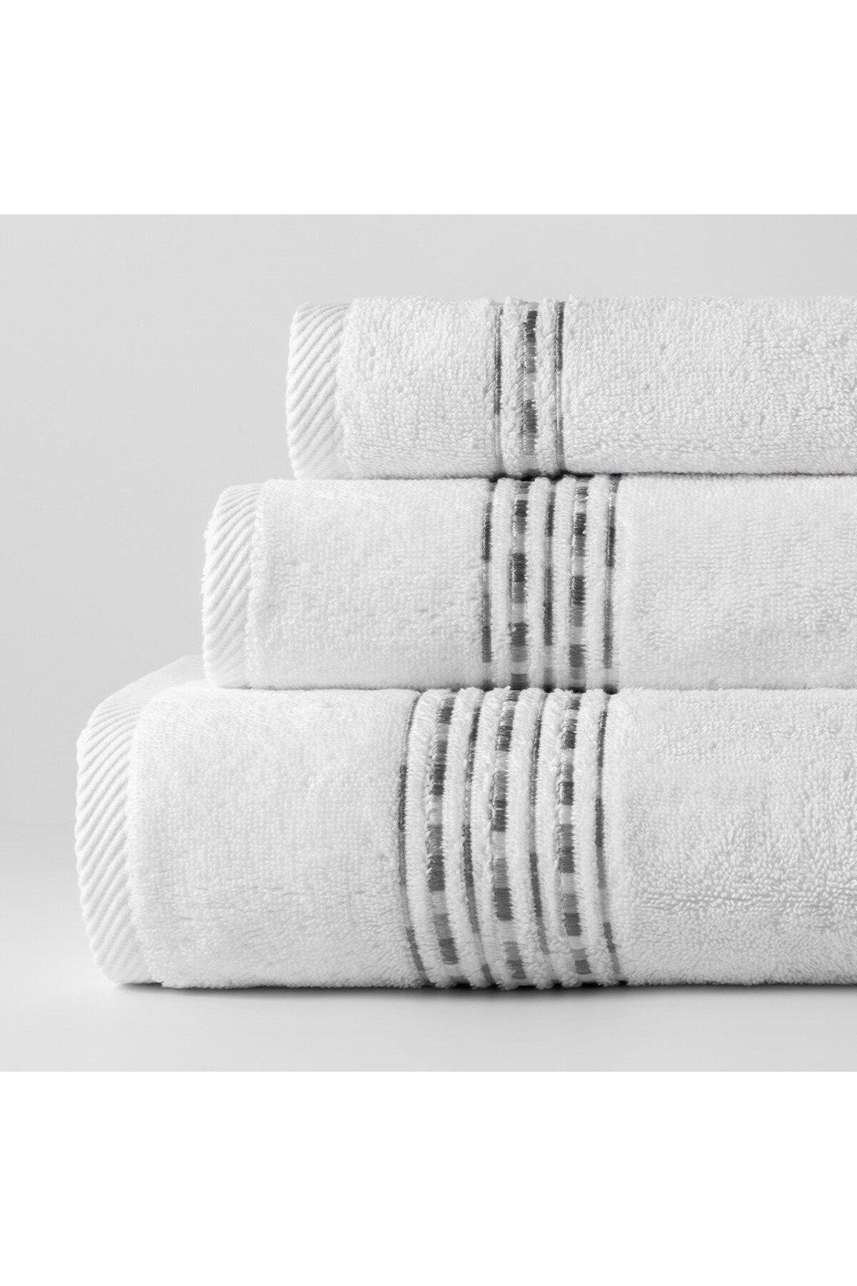 Nakışlı Banyo Havlusu Shades By Gri