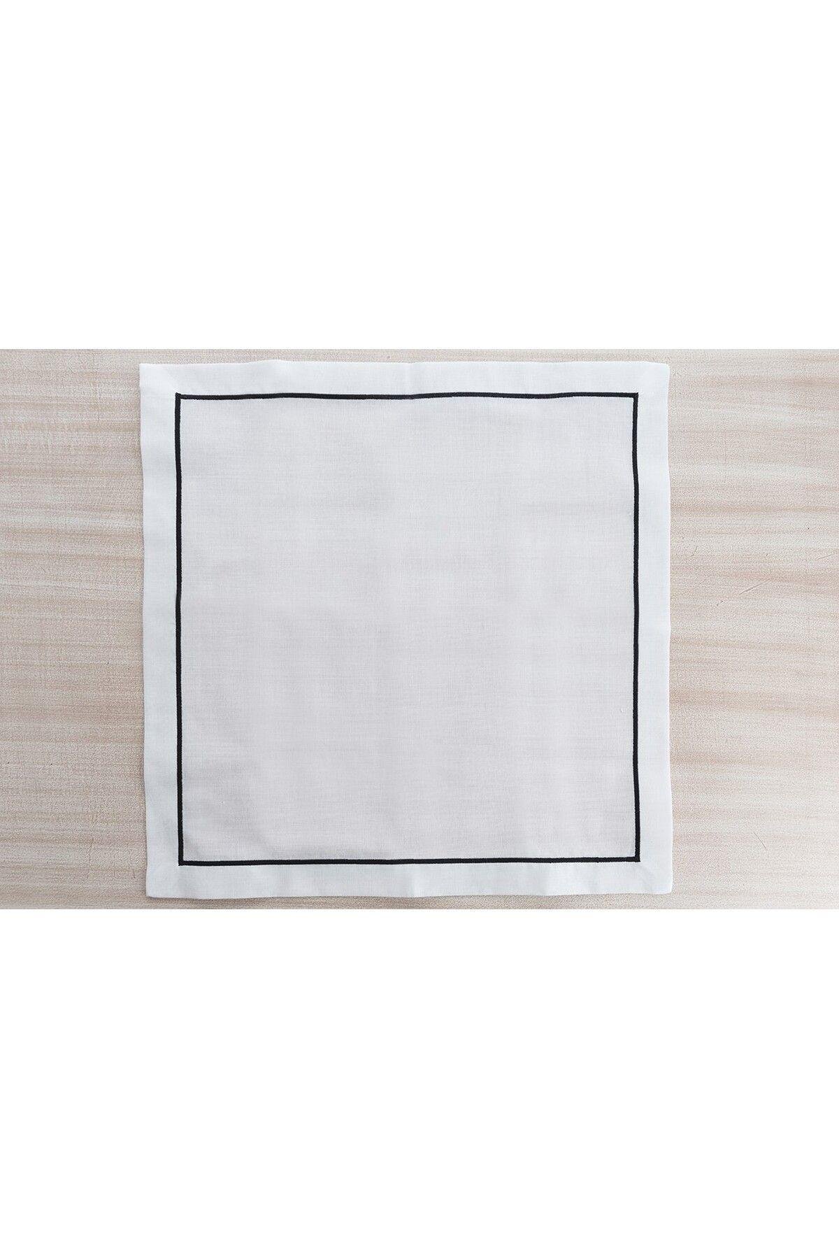 Peçete Düz Pikolu 4'lü Paket 45*45 By Siyah