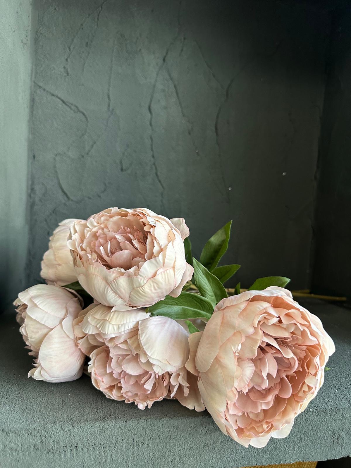 PEONY LEAVES 65 CM (MAUVE)