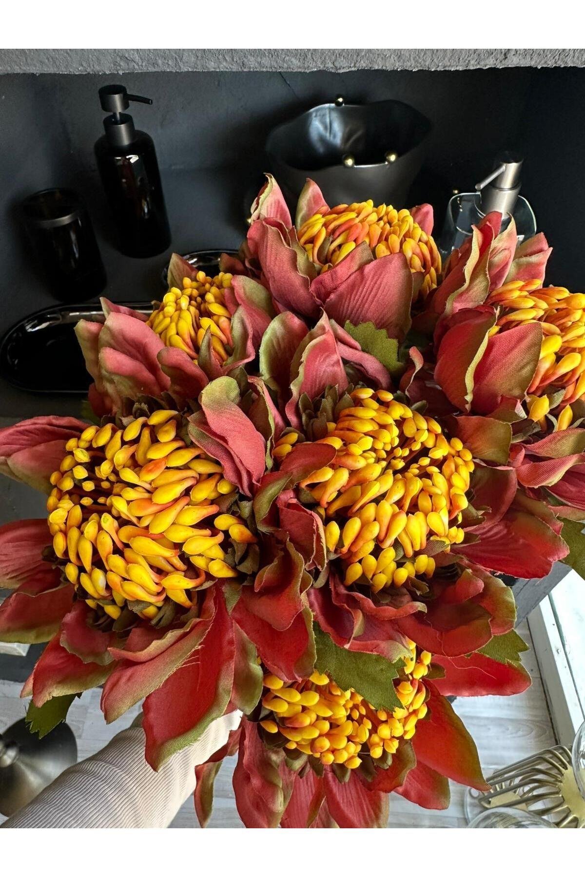 Protea spray yapay çiçek 66 cm