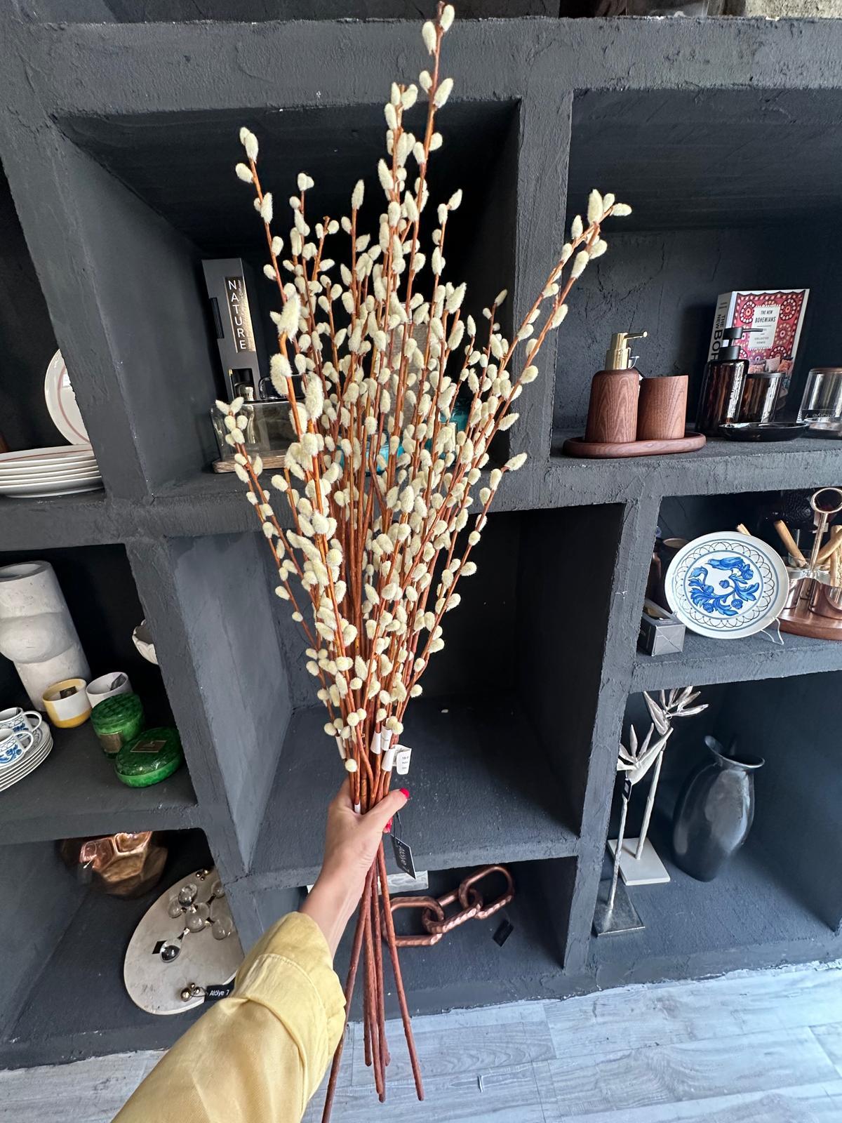 PUSSY WILLOW SPRAY 114 CM (CREAM)
