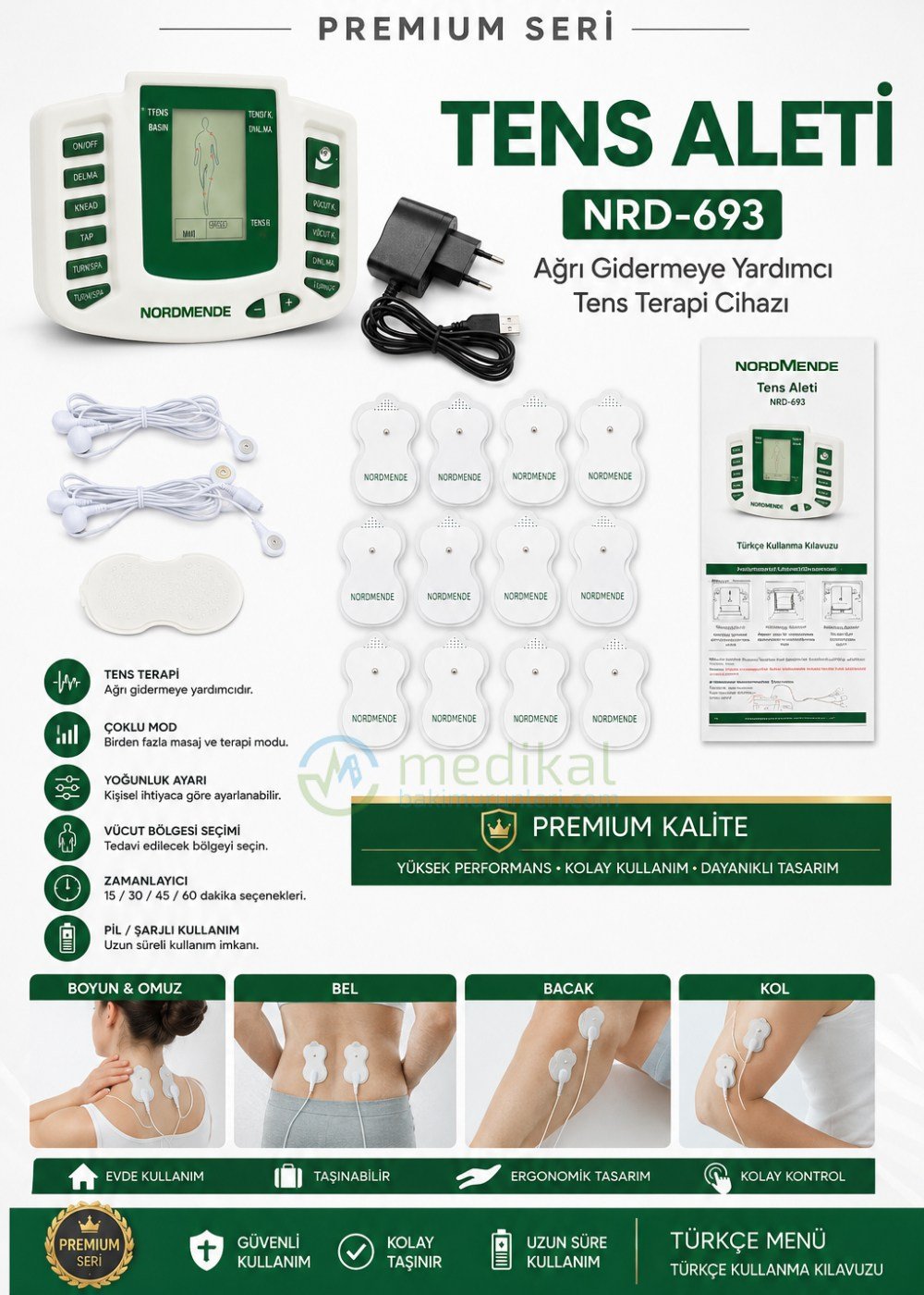 32 Pedli Micro Tens Hediye Tens Cihazı – Ağrı Yönetimine Yardımcı, Taşınabilir Elektroterapi Destek Cihazı