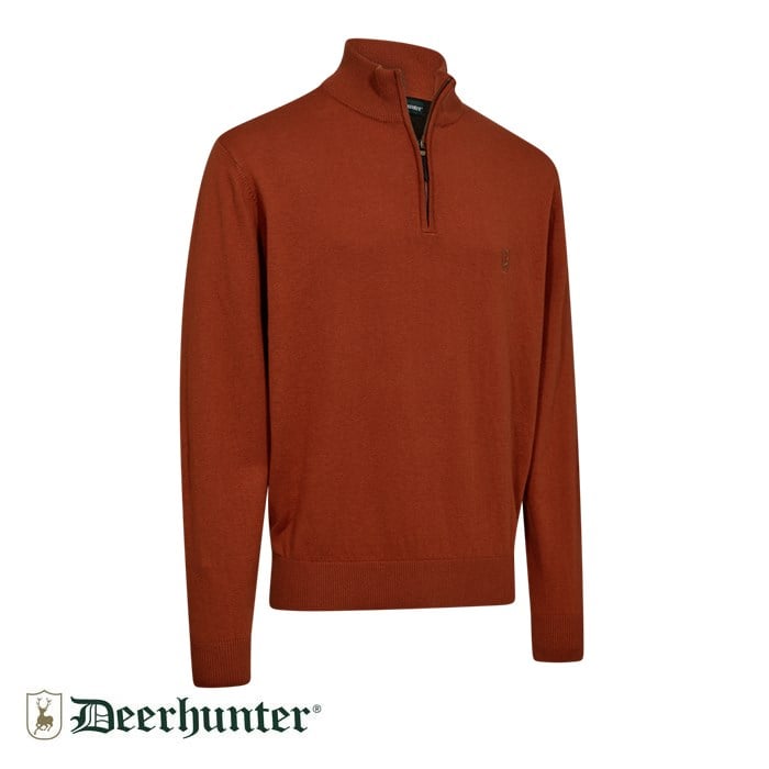 DEERHUNTER Harrington Fermuarlı Kahve Kazak 2XL